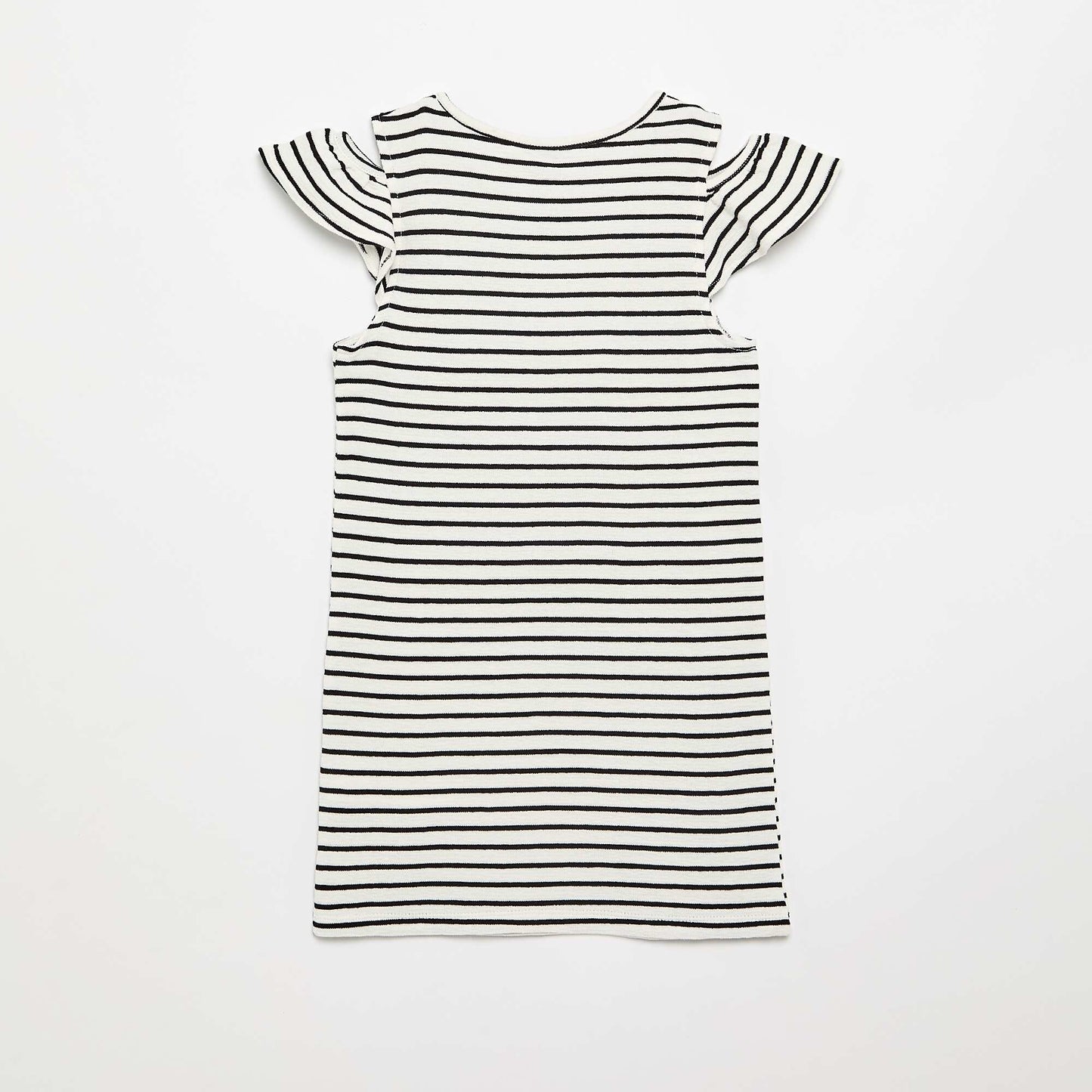 Thigh-length dress with shoulder cut-outs WHITE