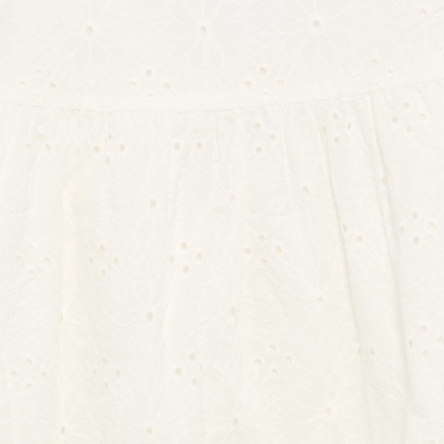 Strappy dress with broderie anglaise WHITE