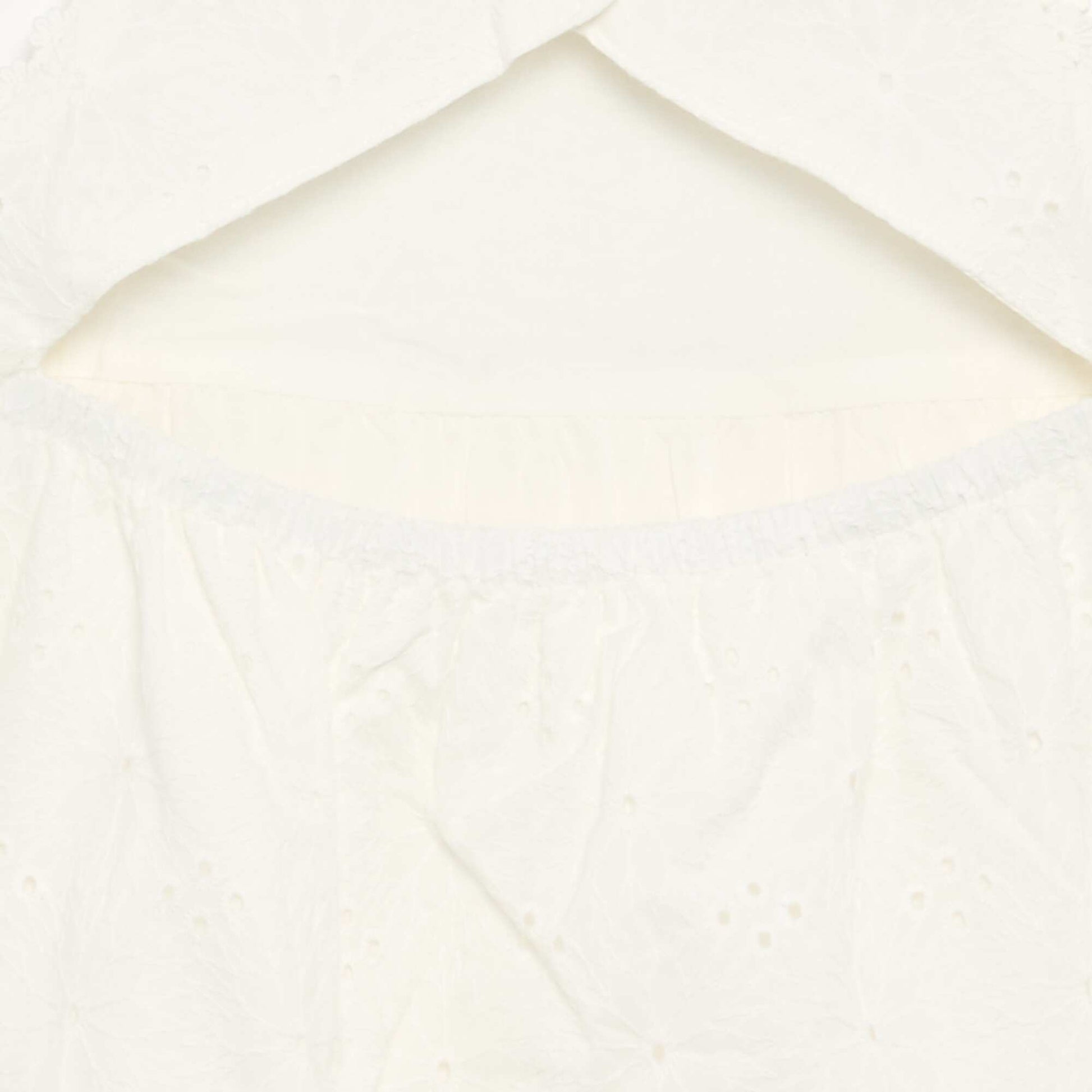 Strappy dress with broderie anglaise WHITE