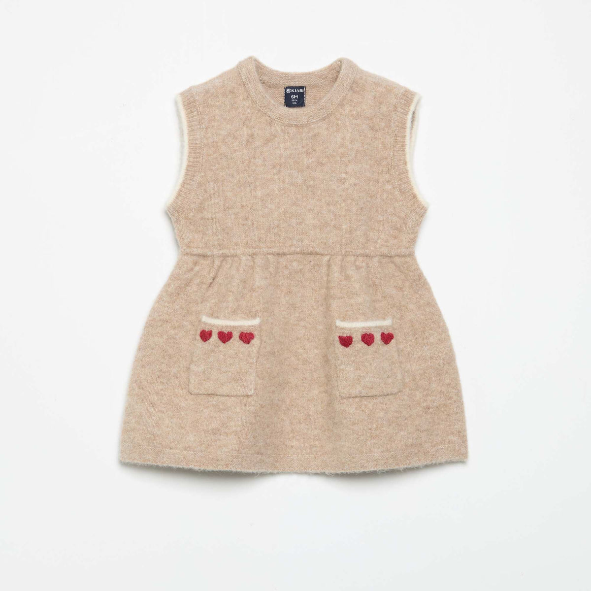 Knit Sleeveless Dress BEIGE