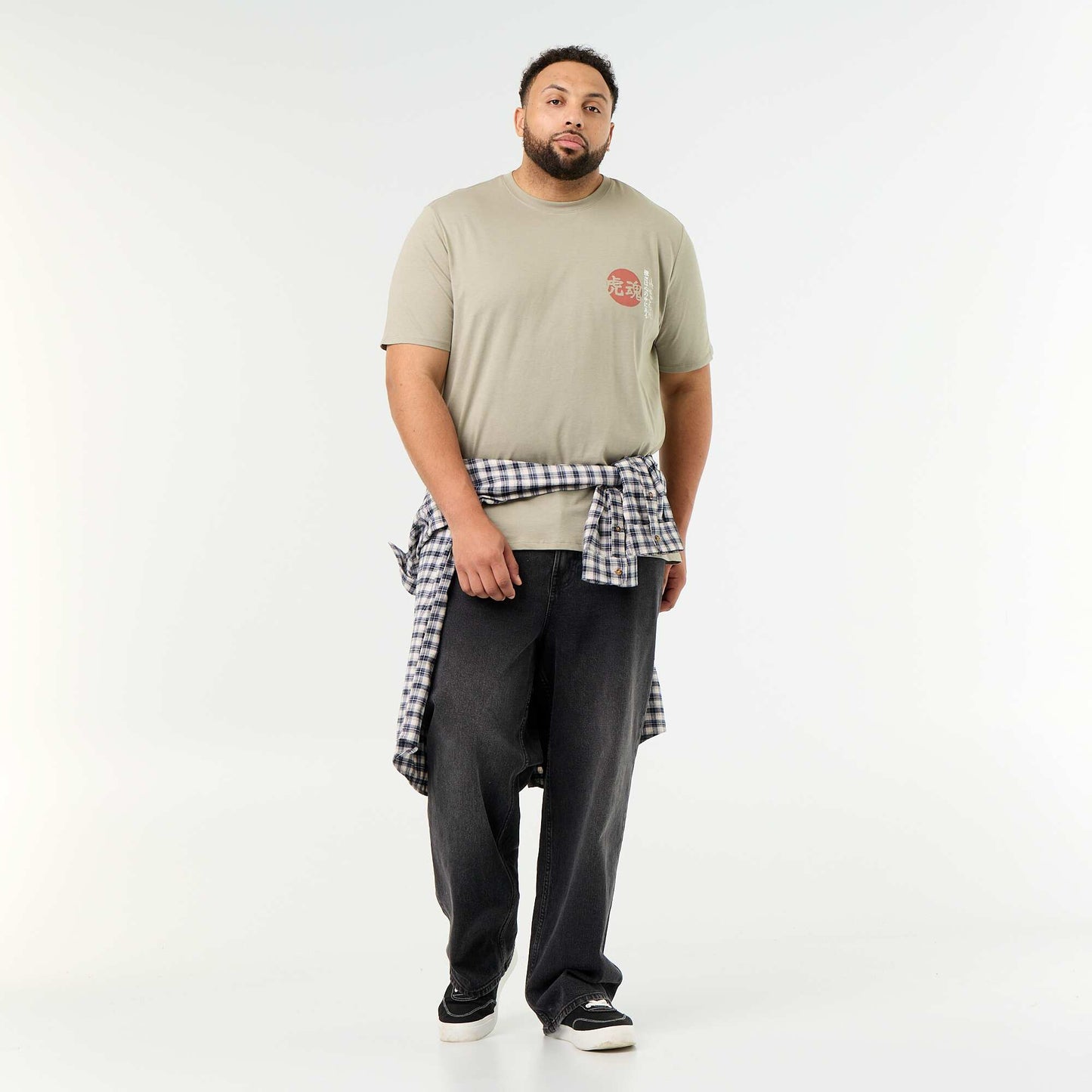 Short-sleeved printed jersey T-shirt GREEN
