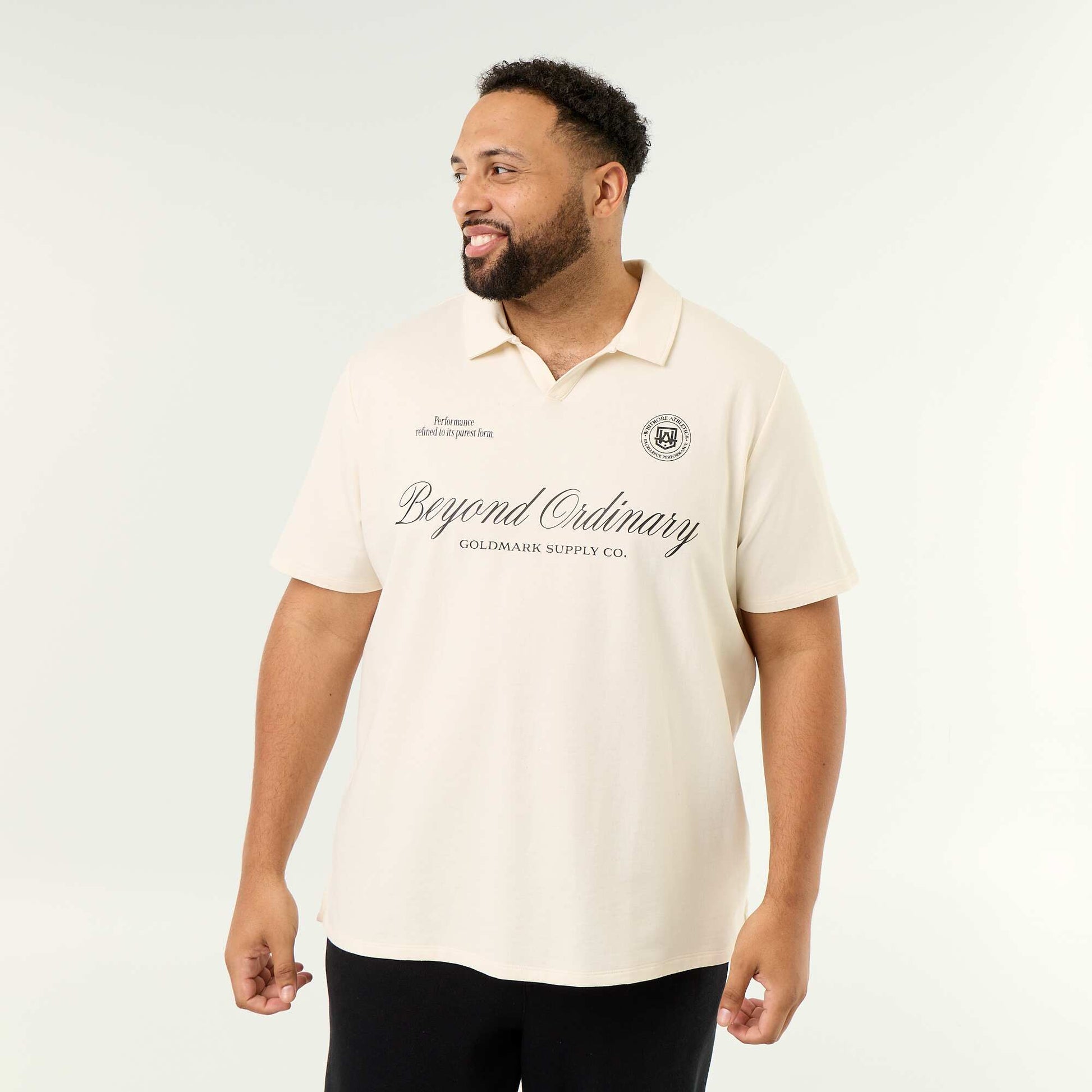 Short-sleeve jersey knit polo WHITE