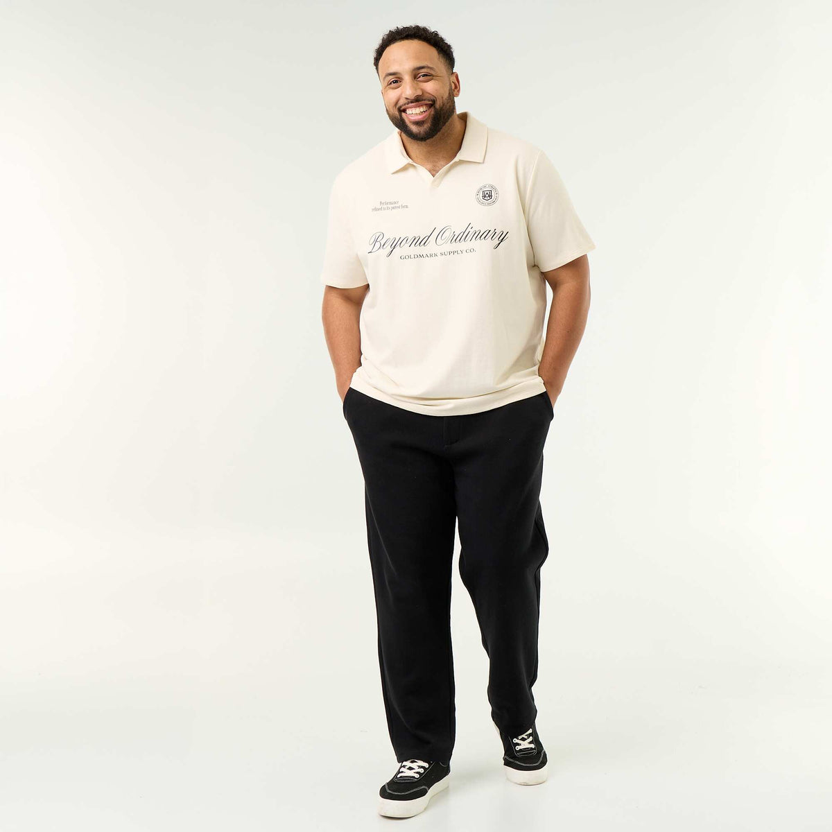Short-sleeve jersey knit polo WHITE