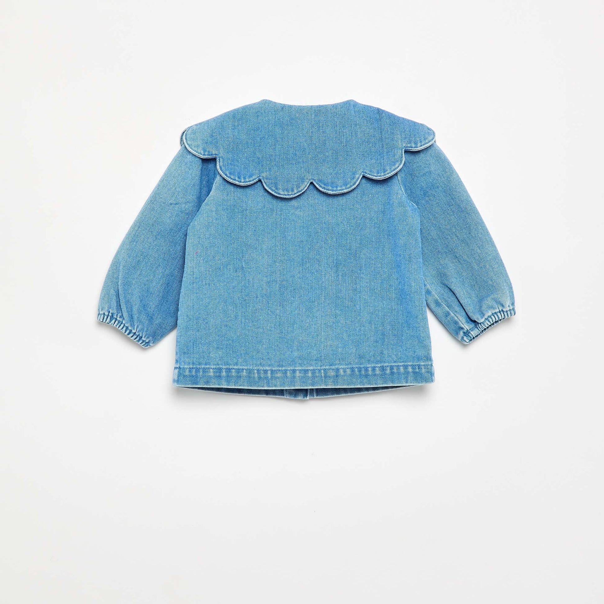 Denim shirt with Peter Pan collar BLUE