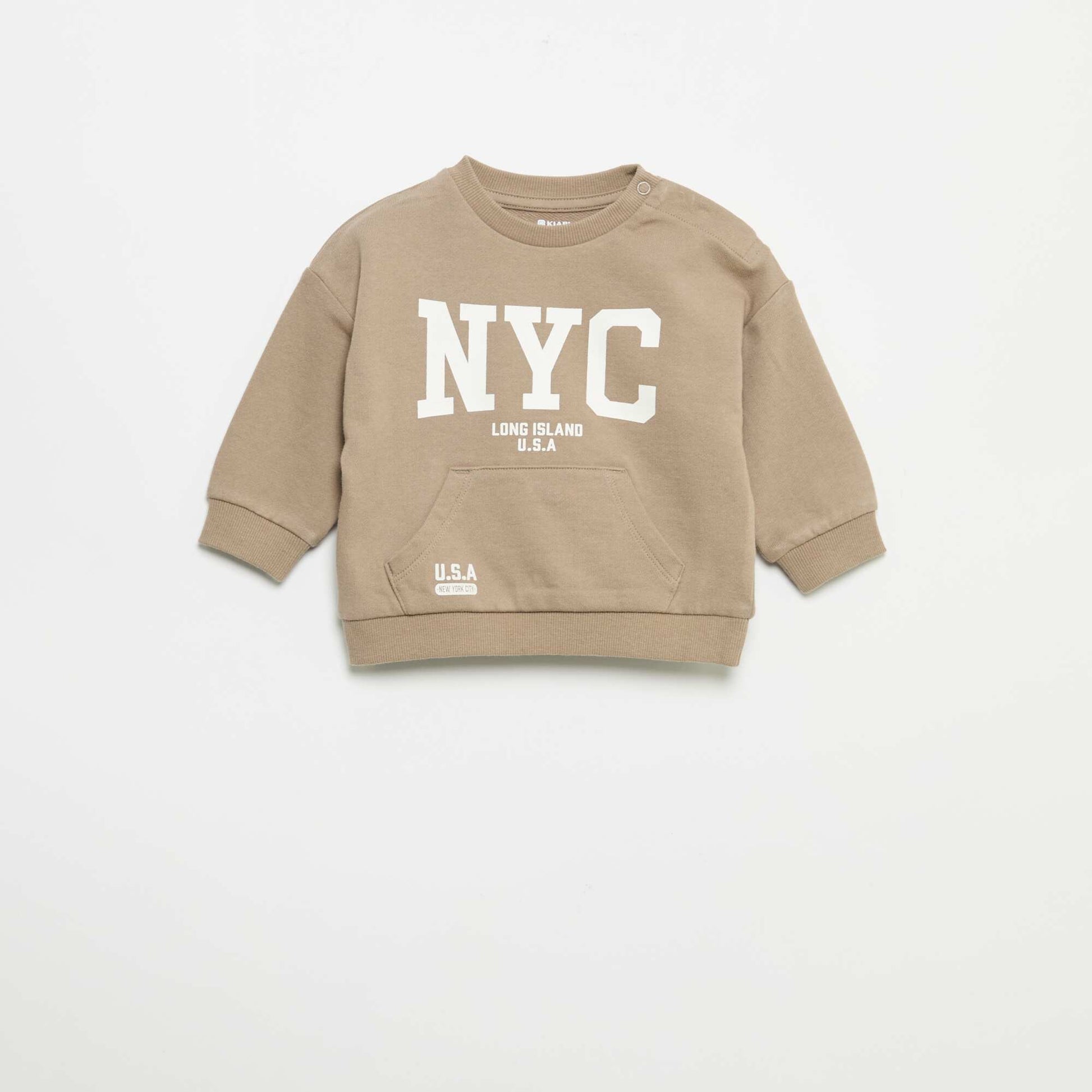 2-piece set - sweatshirt + jogging bottoms BEIGE