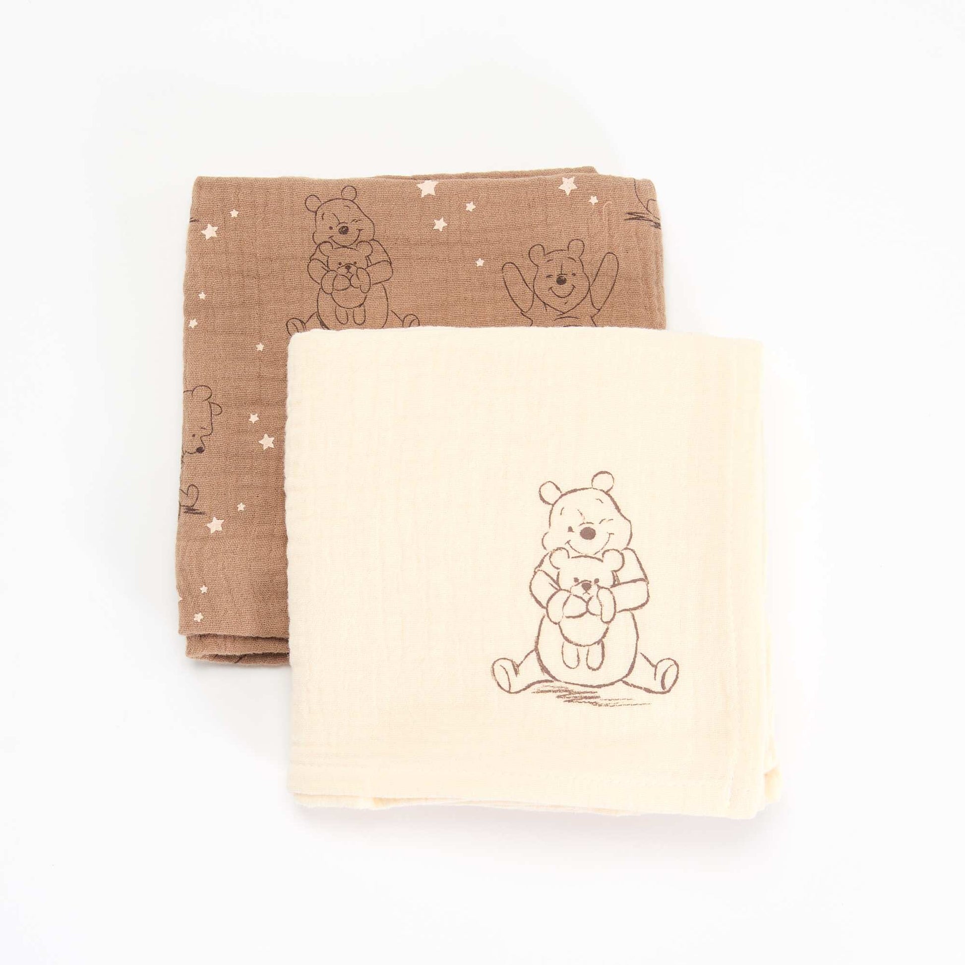 Set of 2 \'Disney\' Muslin Swaddles BEIGE