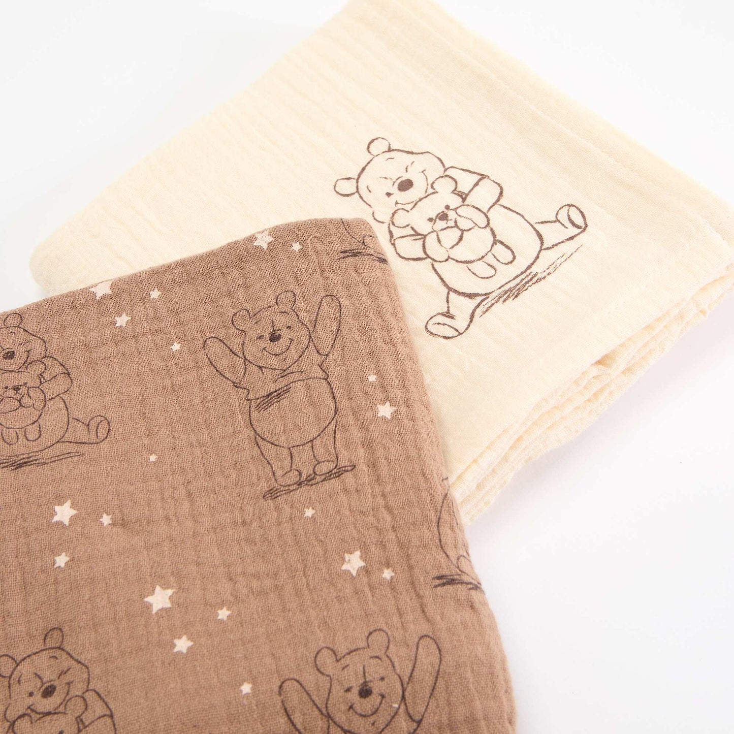 Set of 2 \'Disney\' Muslin Swaddles BEIGE
