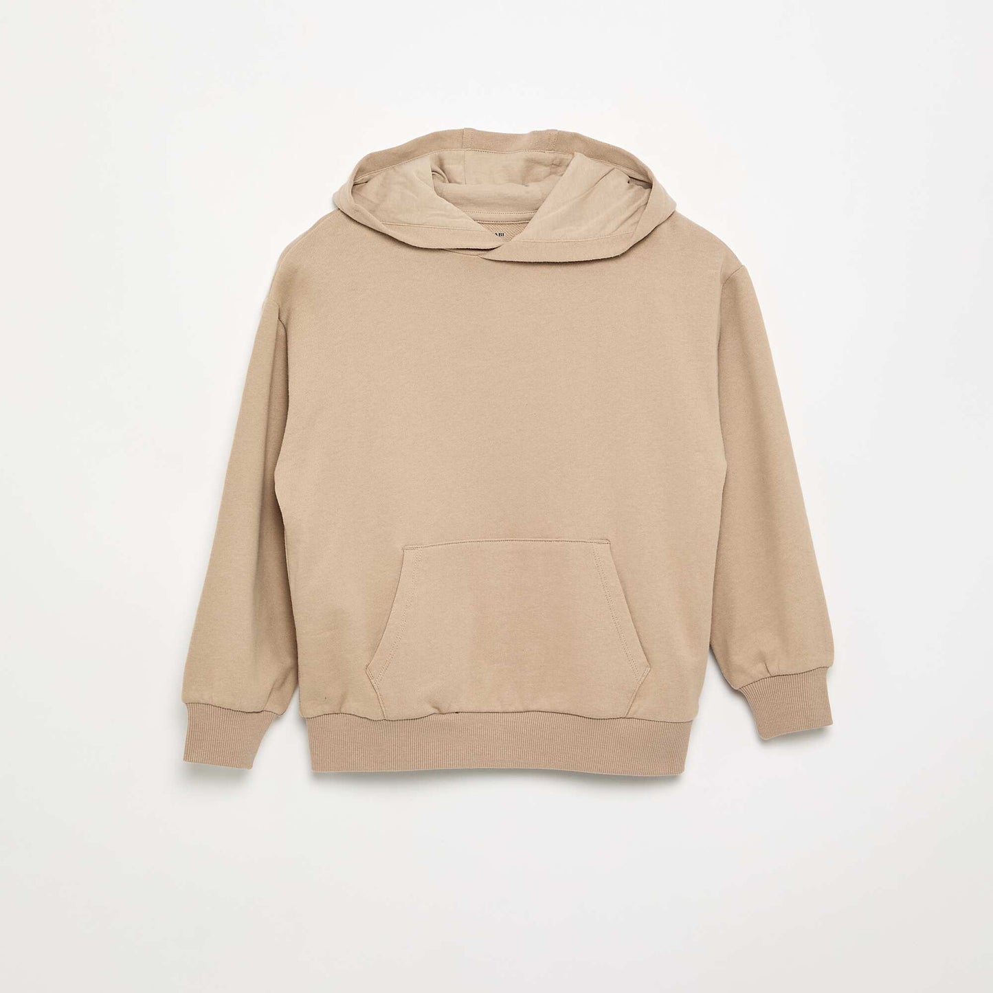 Hooded sweatshirt with kangaroo pocket BEIGE