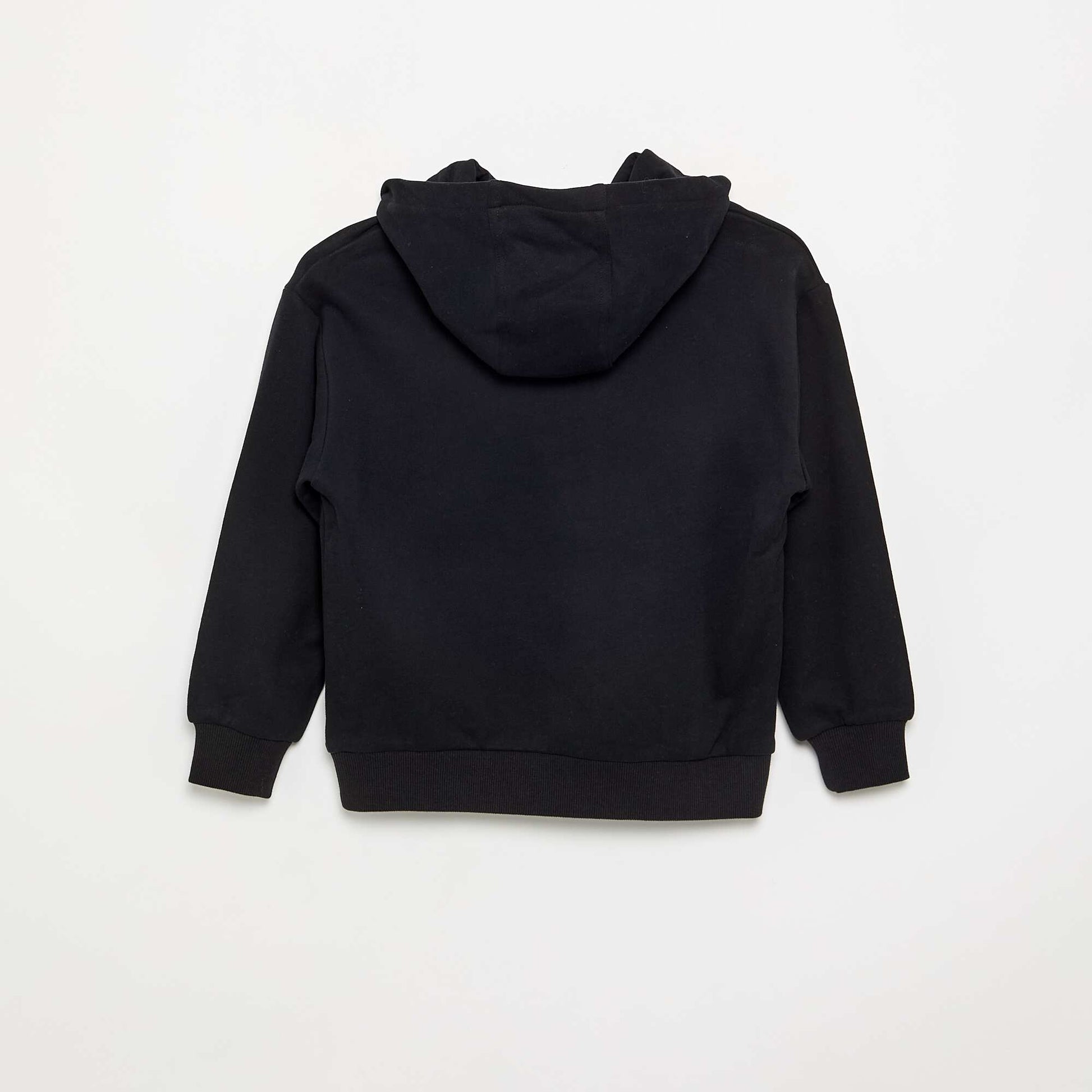 Hooded sweatshirt with kangaroo pocket BLACK
