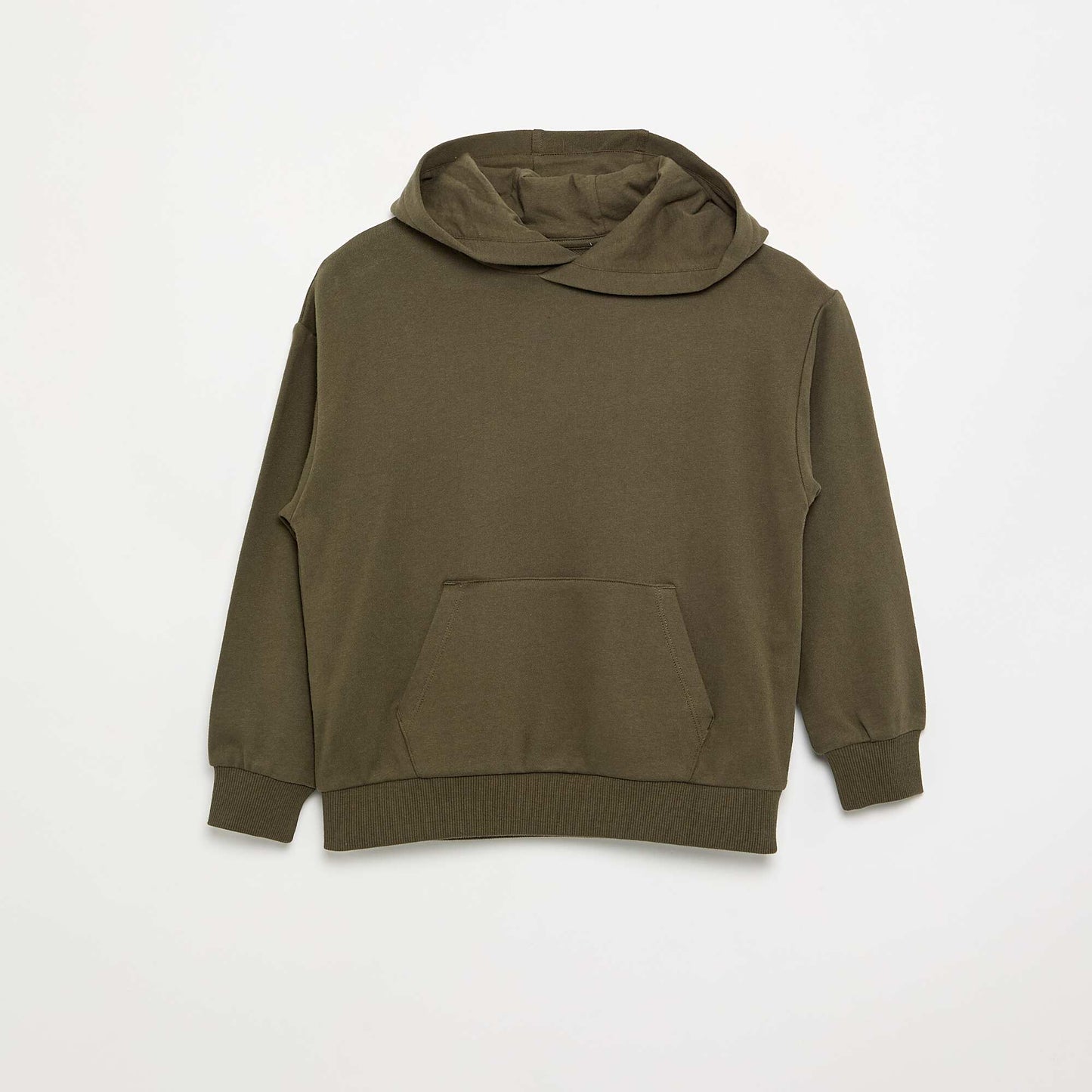 Hooded sweatshirt with kangaroo pocket KHAKI