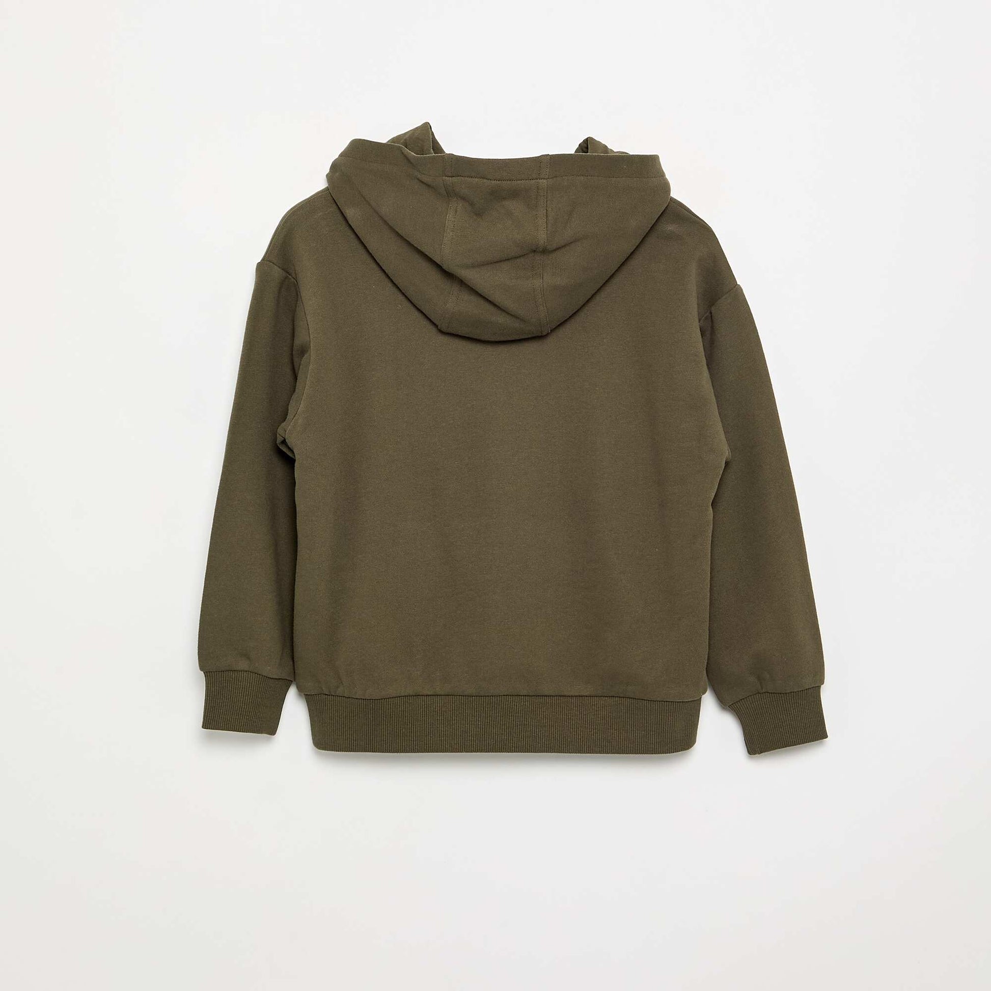 Hooded sweatshirt with kangaroo pocket KHAKI