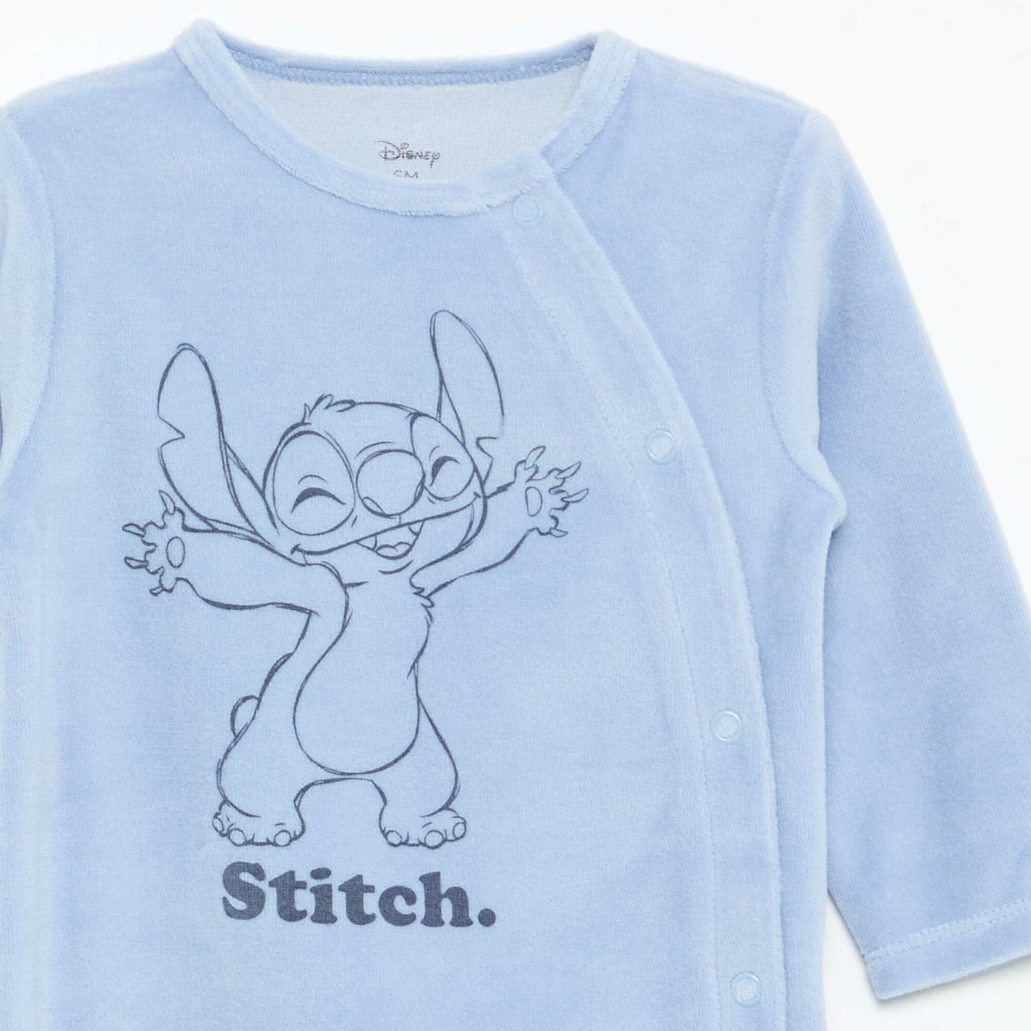 Disney Velvet Long-Sleeved Sleepsuit BLUE
