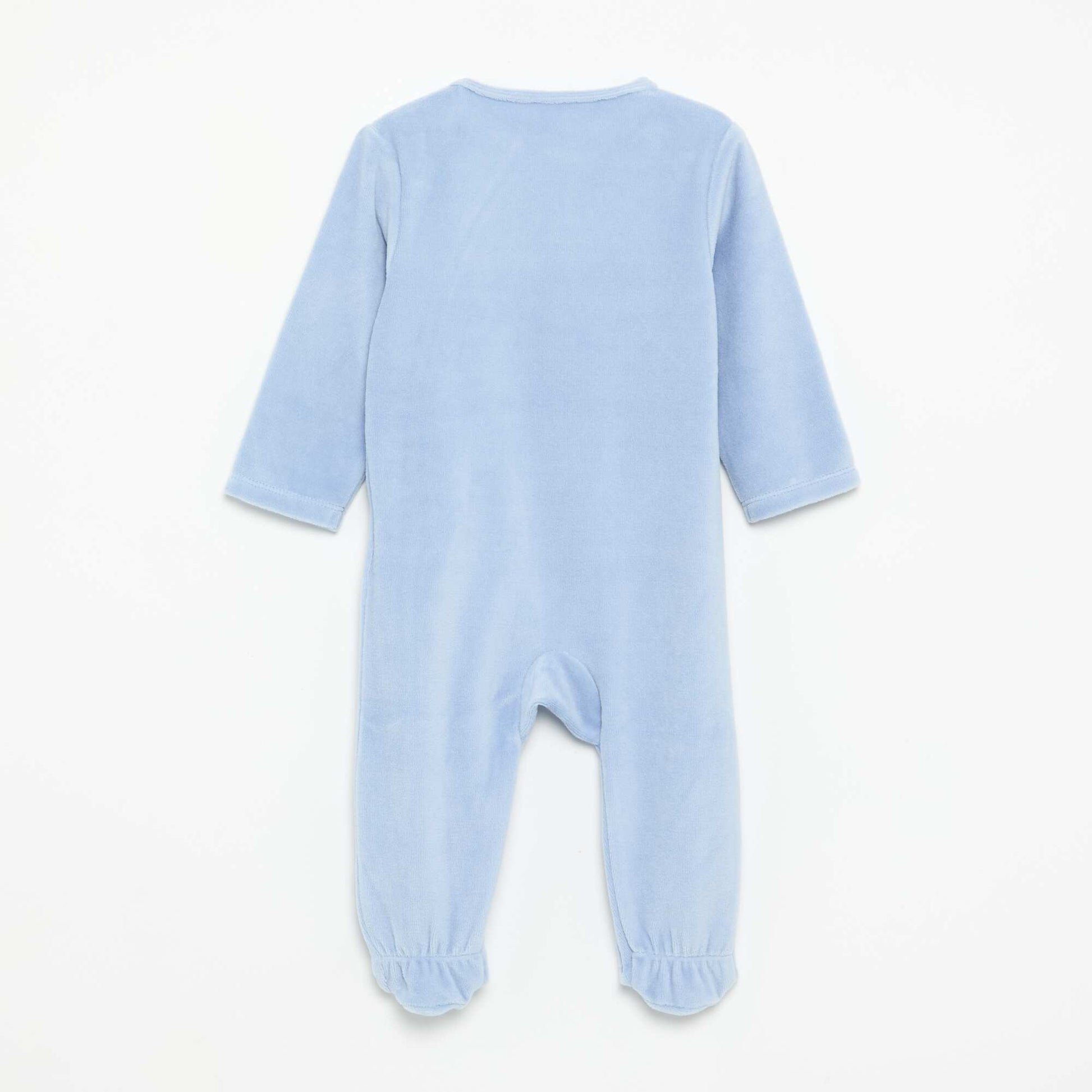 Disney Velvet Long-Sleeved Sleepsuit BLUE