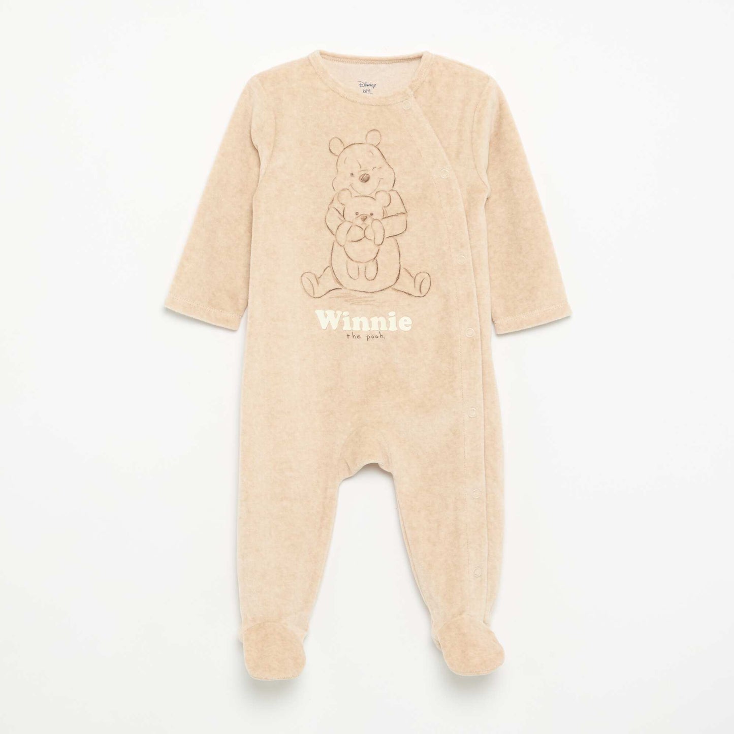 Disney long-sleeved velvet sleepsuit BEIGE