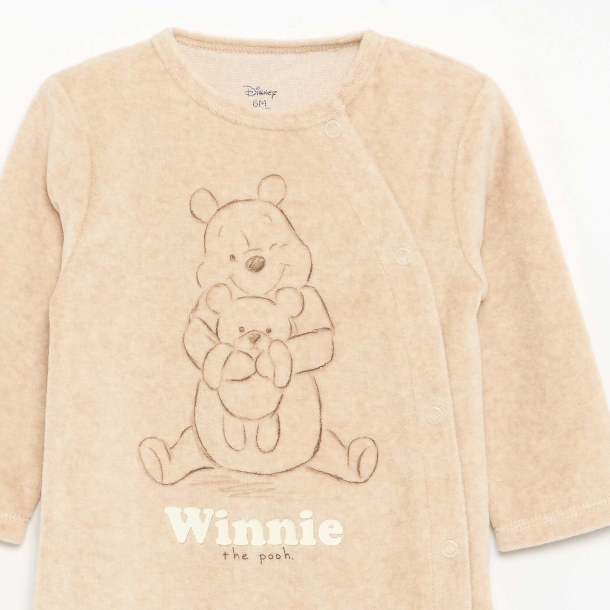 Disney long-sleeved velvet sleepsuit BEIGE