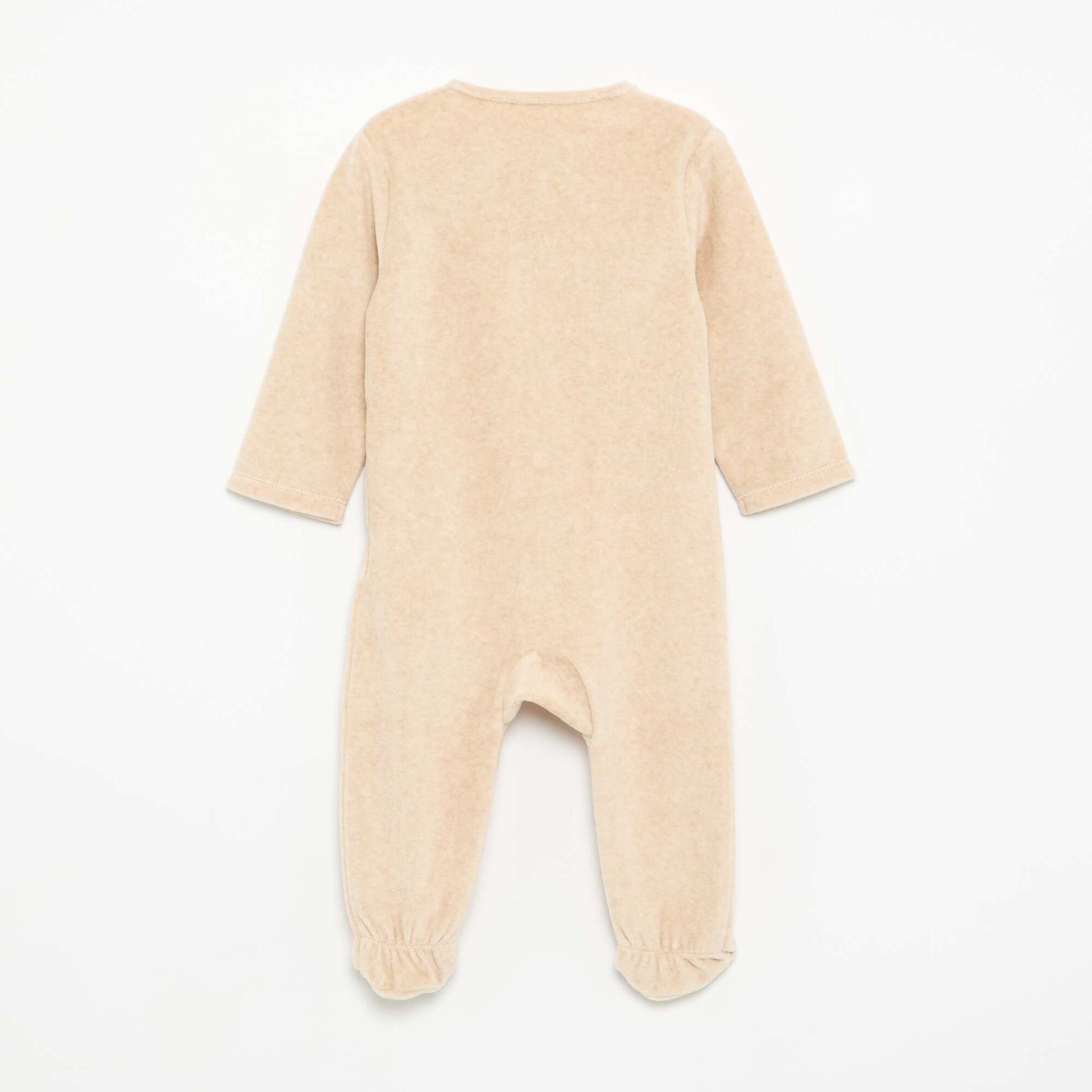 Disney long-sleeved velvet sleepsuit BEIGE
