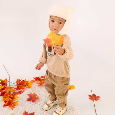 Corduroy trousers BEIGE