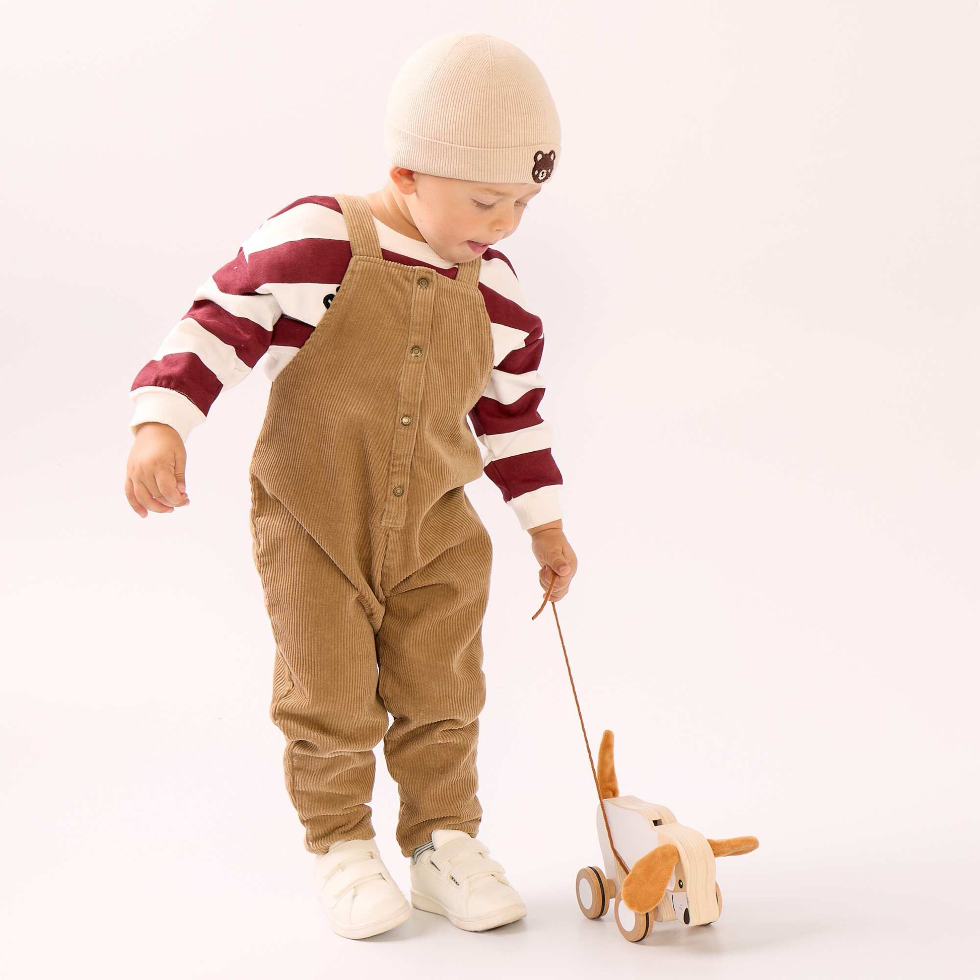 Corduroy Overalls BEIGE
