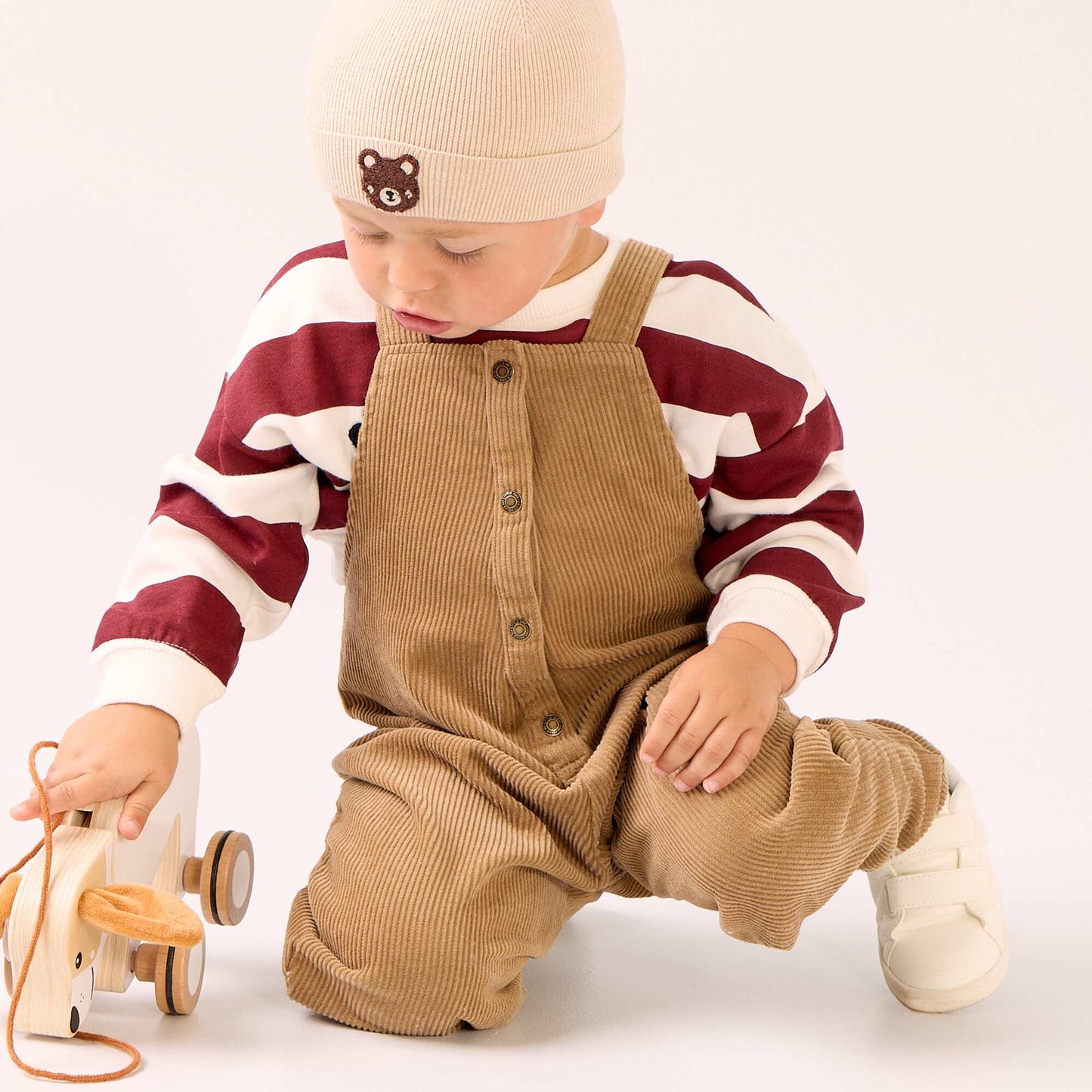 Corduroy Overalls BEIGE