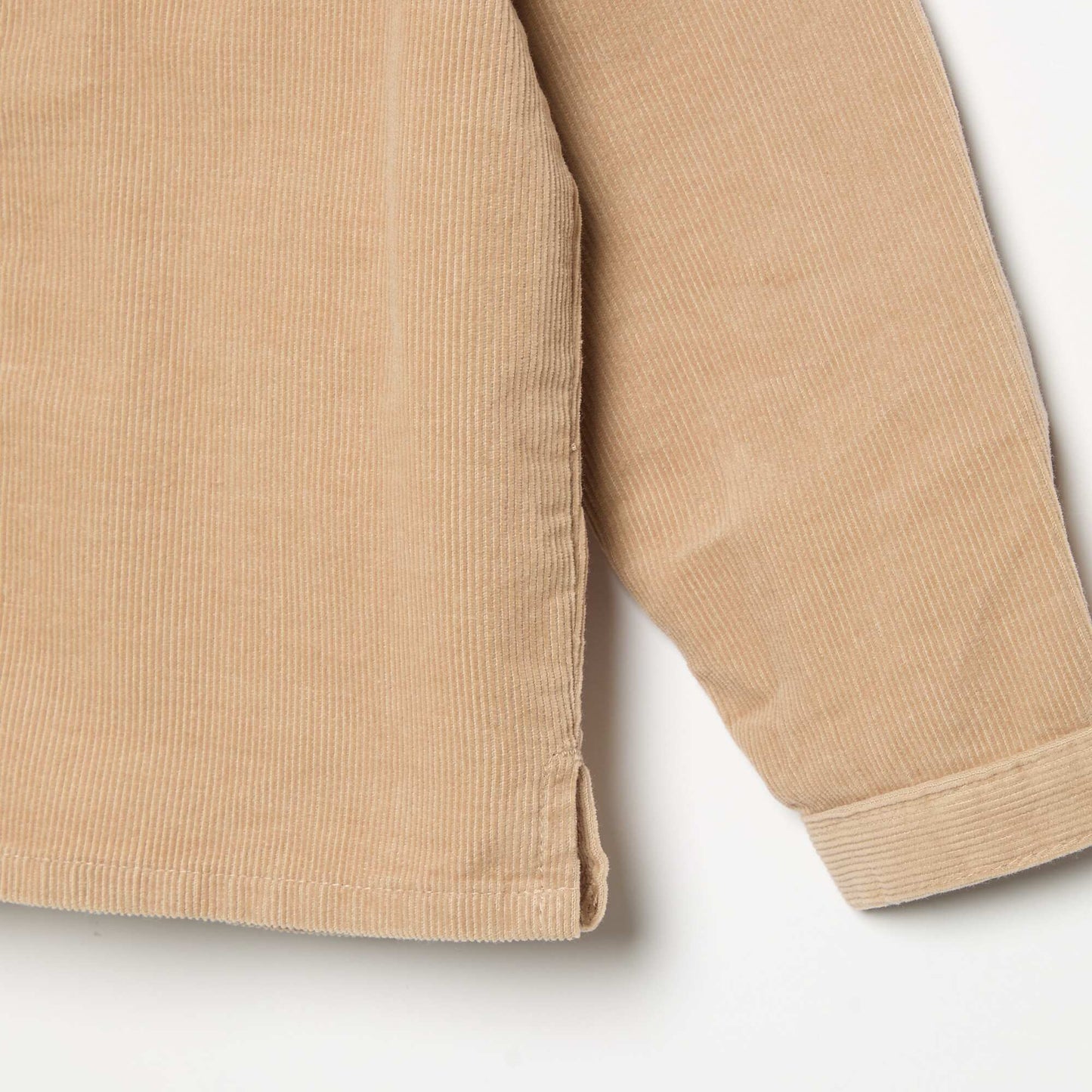 Long-sleeved corduroy shirt BEIGE