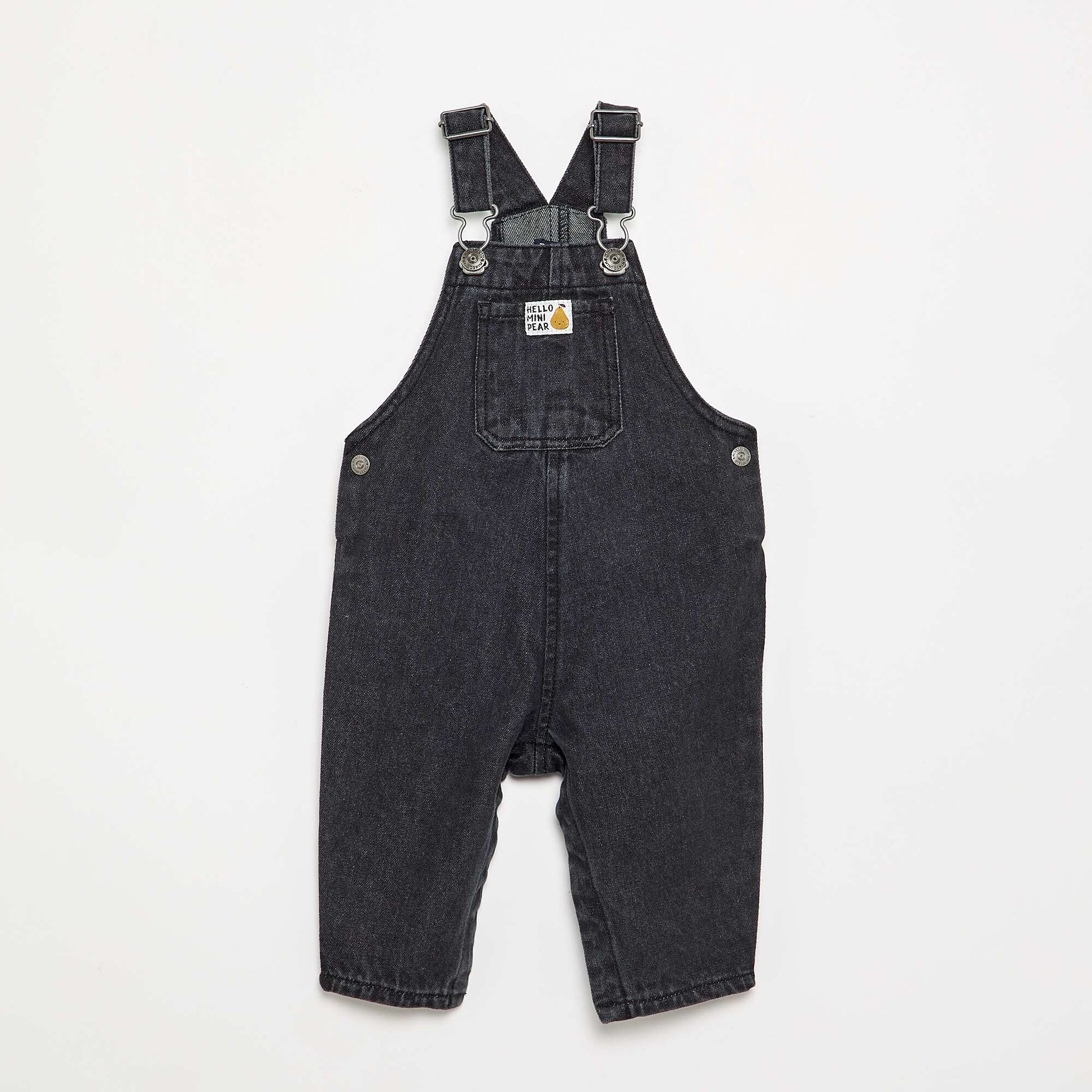 Long Overalls with Chest Pocket GREY