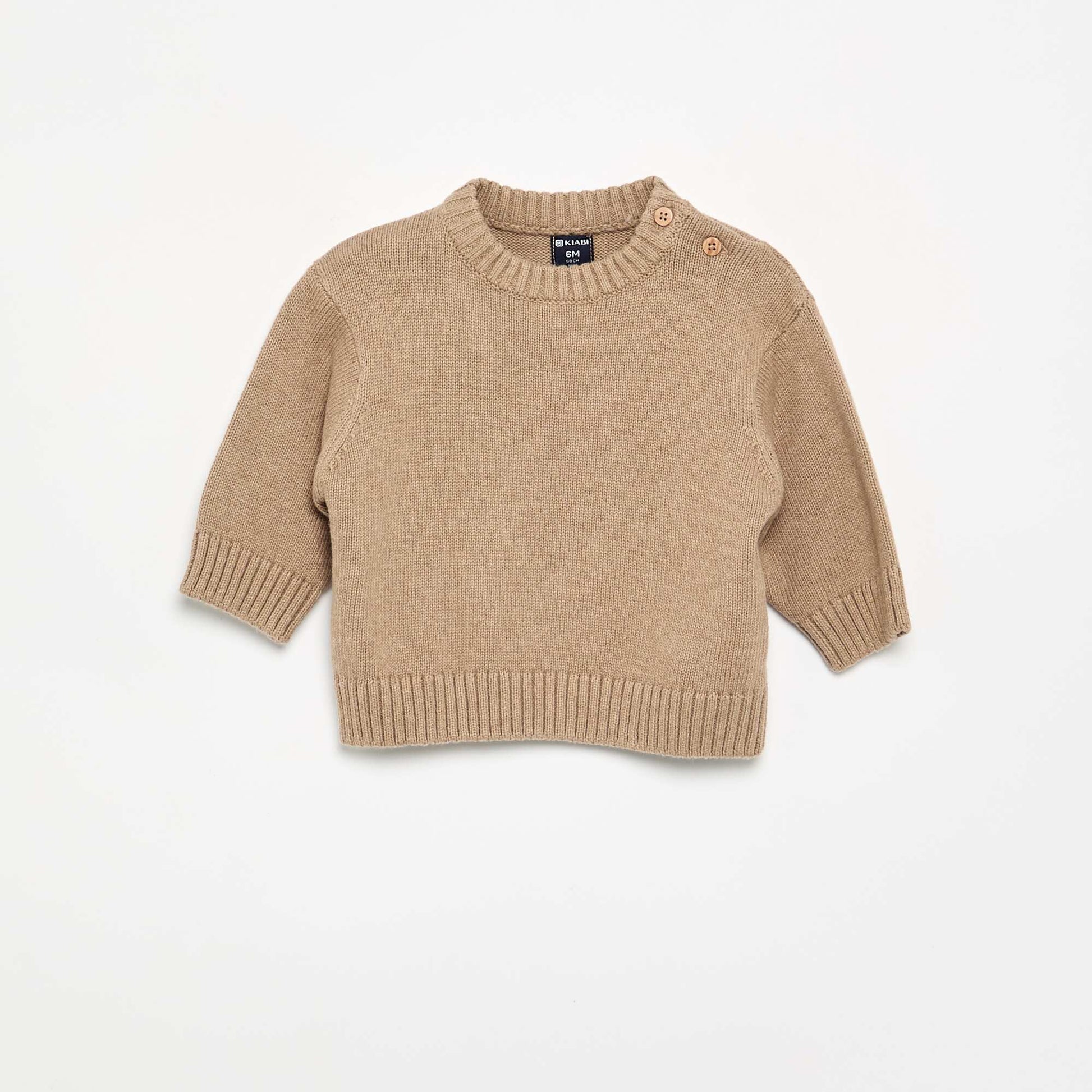 Set of 2 sweaters - 1 striped + 1 plain BROWN