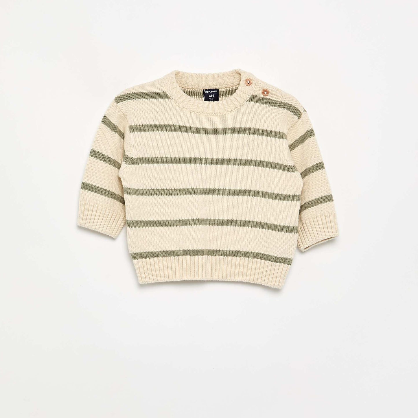 Set of 2 sweaters - 1 striped + 1 plain GREEN