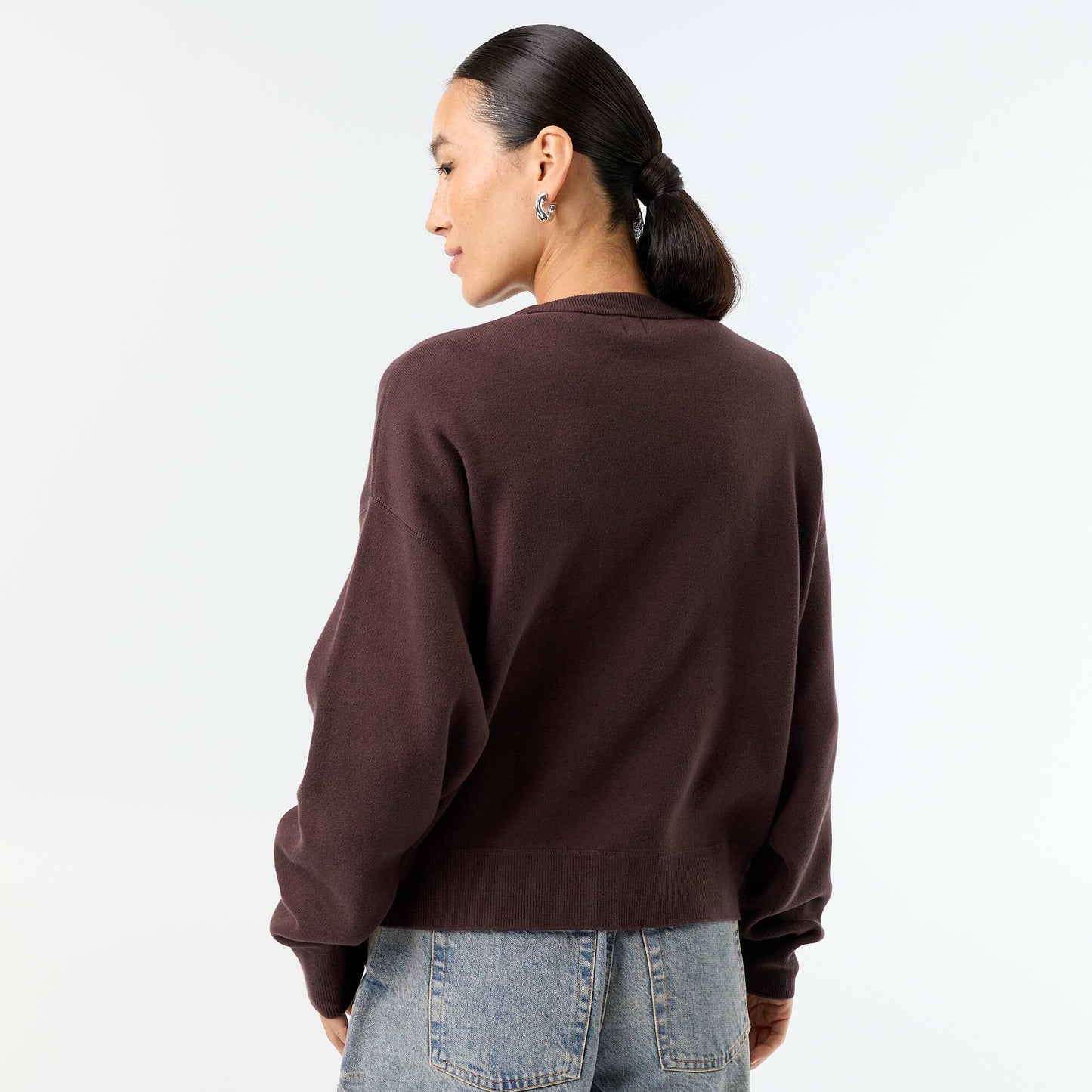 Thick cotton jumper BROWN