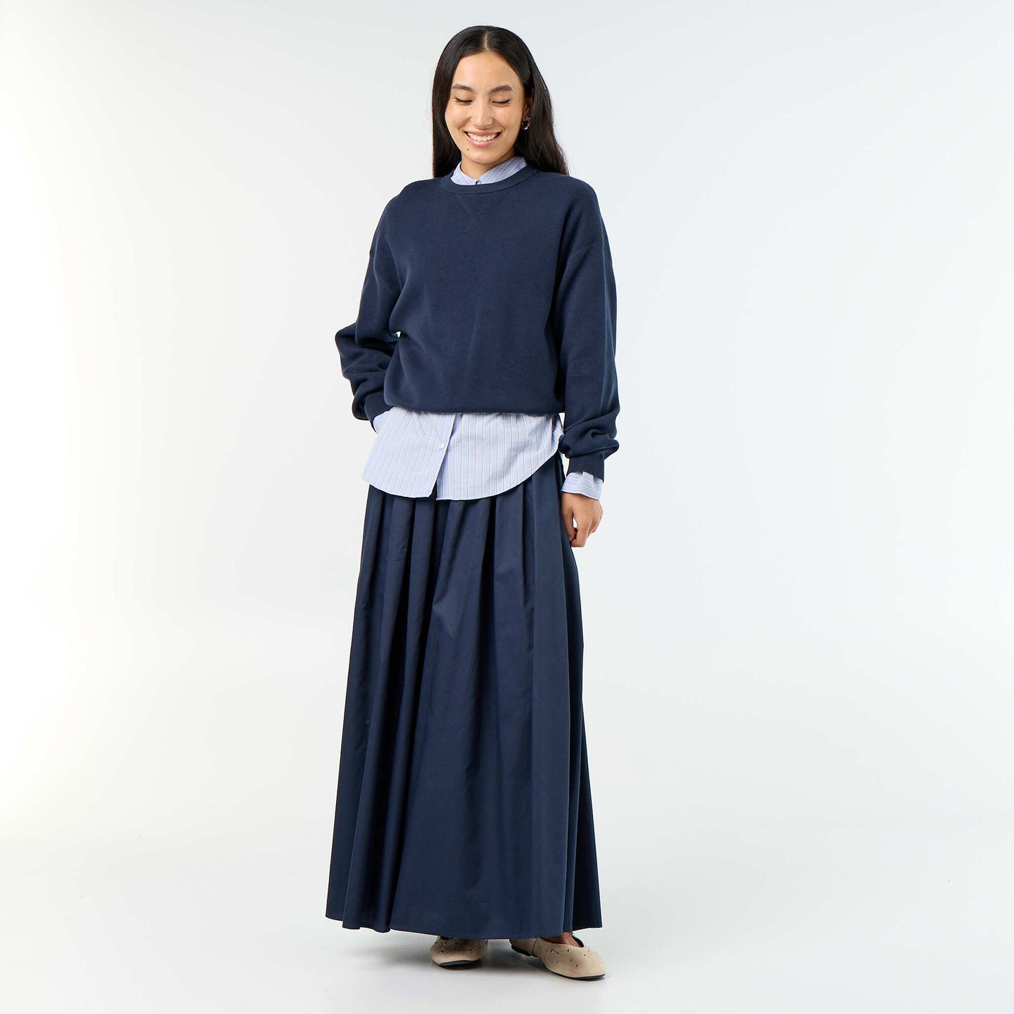 Thick cotton jumper BLUE