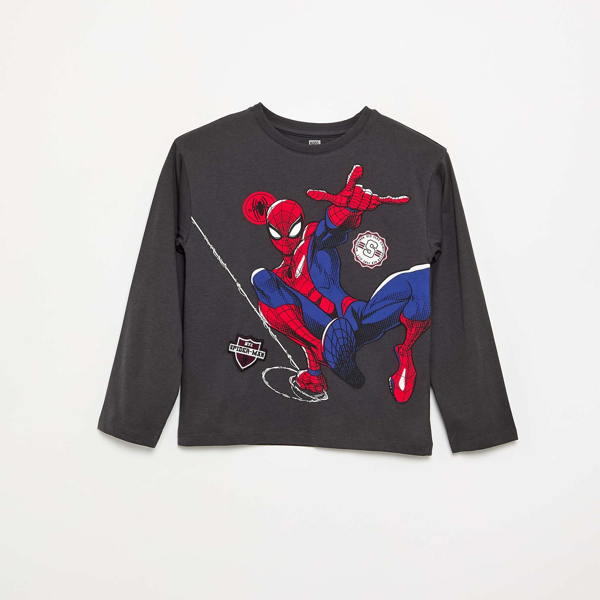 Marvel 'Spider-Man' Long-Sleeved T-Shirt BLACK