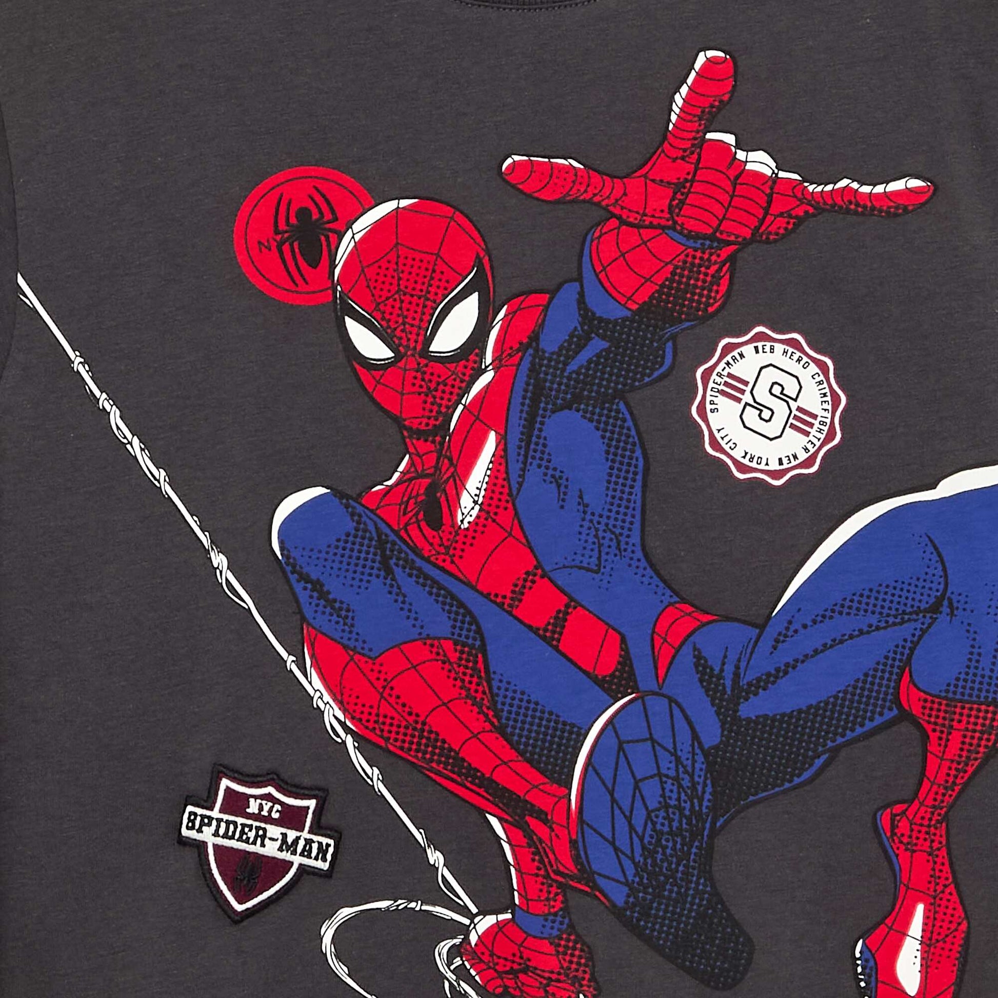 Marvel 'Spider-Man' Long-Sleeved T-Shirt BLACK