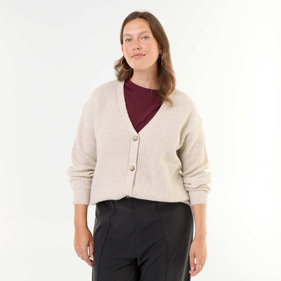 V-neck cardigan GREY