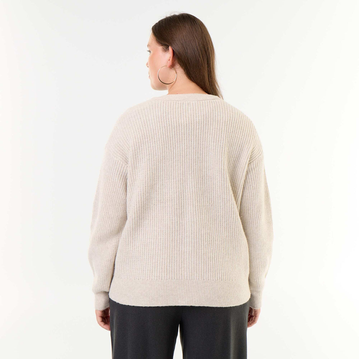 V-neck cardigan GREY