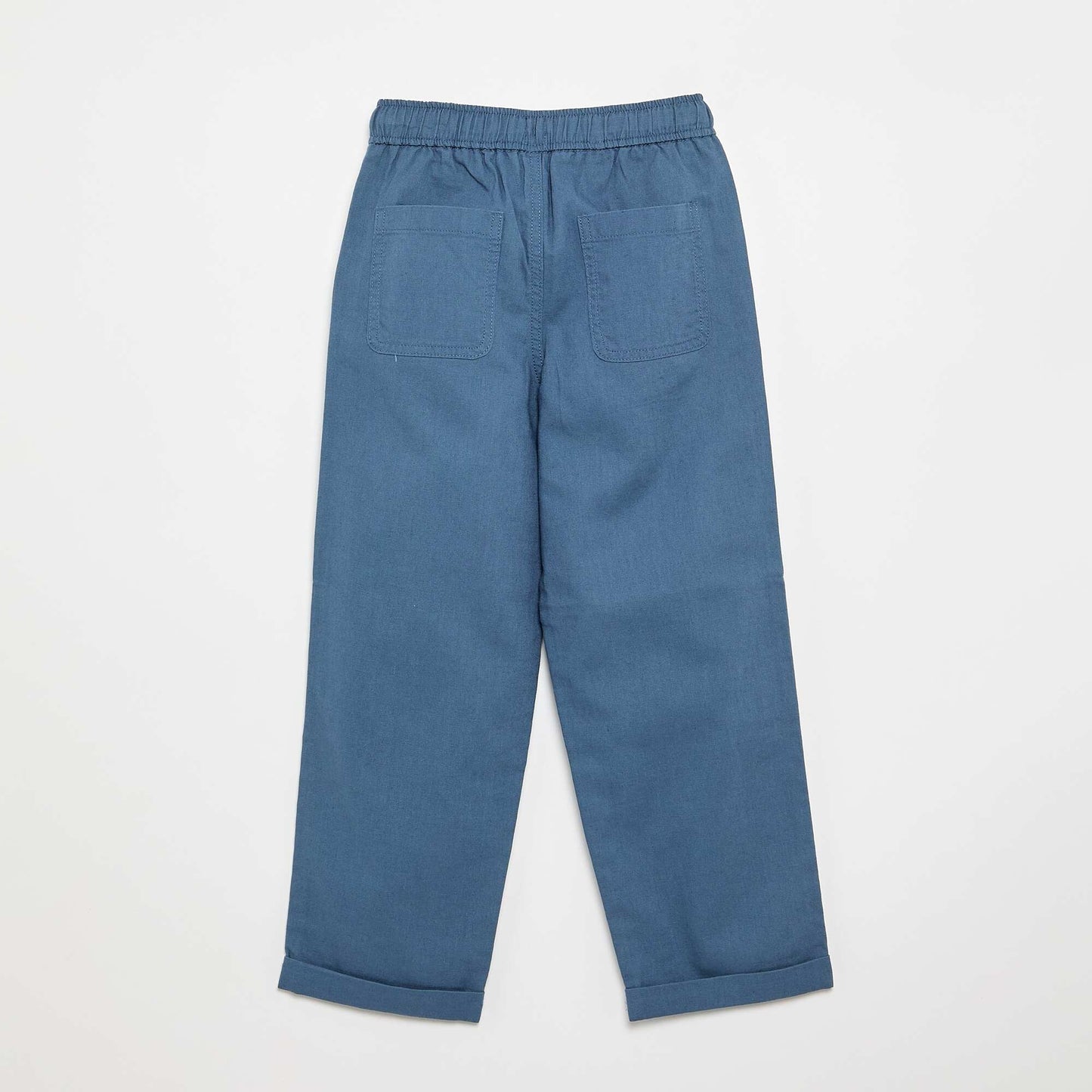 Linen and cotton trousers BLUE