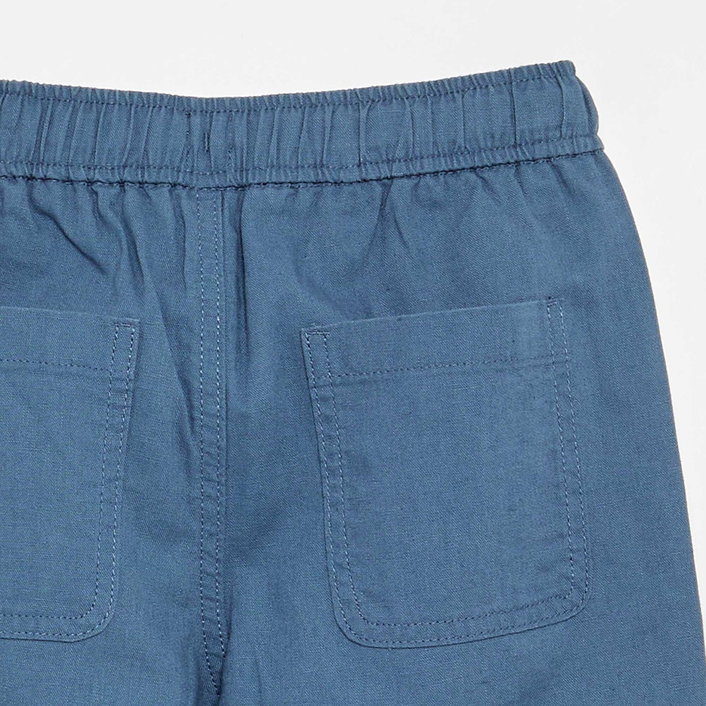 Linen and cotton trousers BLUE