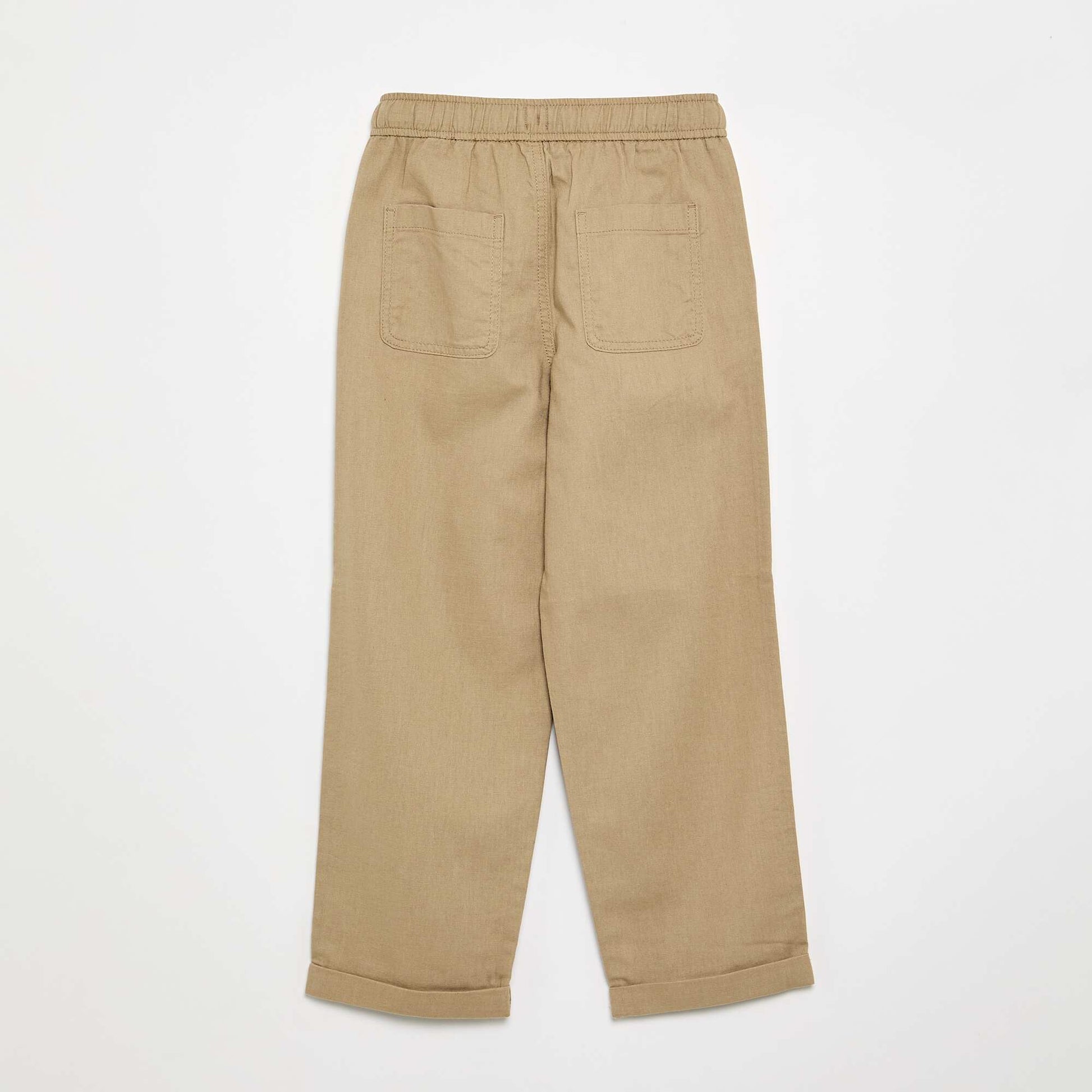 Linen and cotton trousers BEIGE