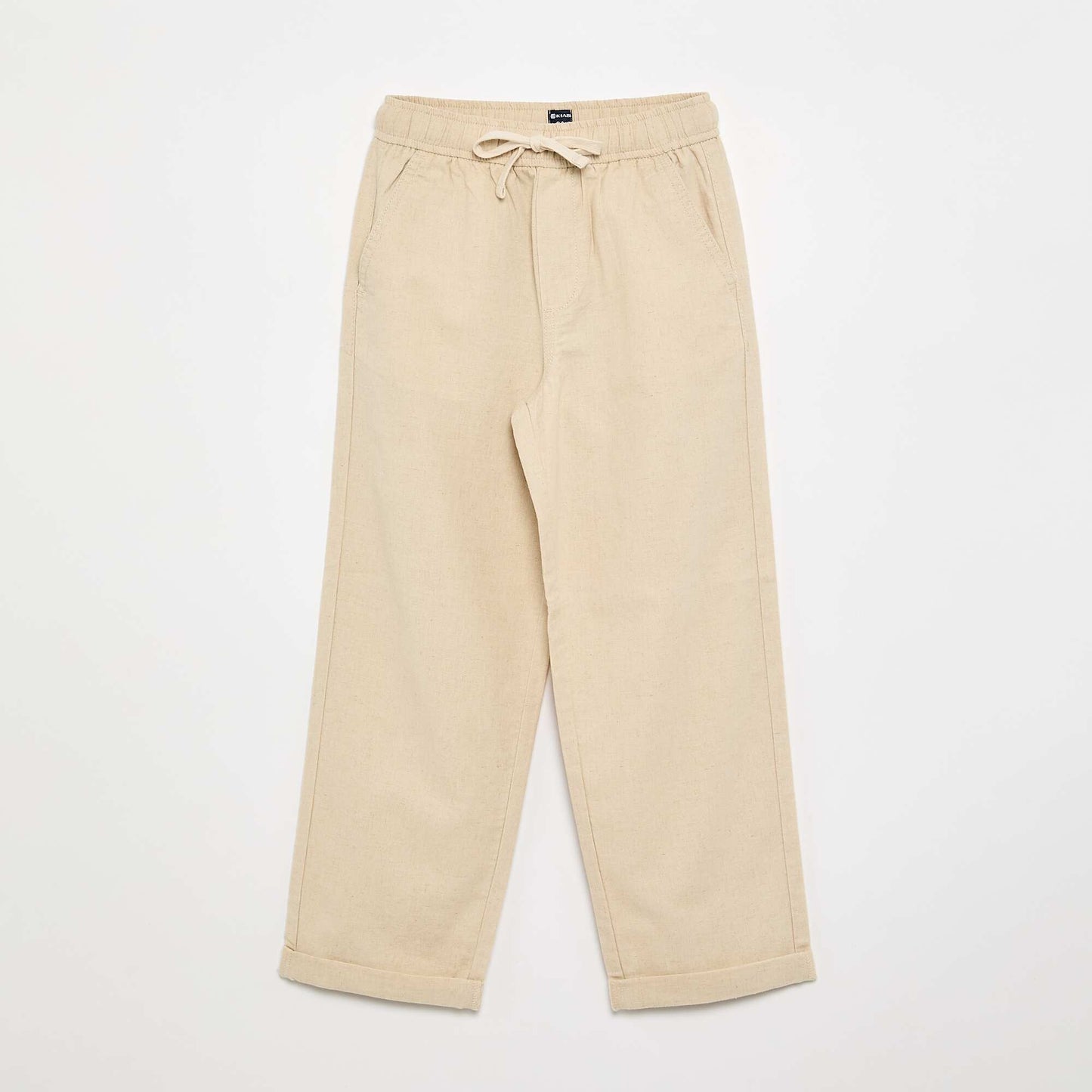 Linen and cotton trousers BEIGE