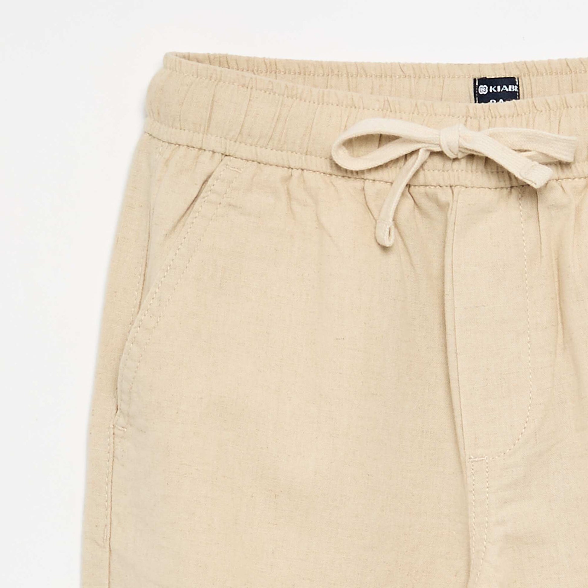 Linen and cotton trousers BEIGE