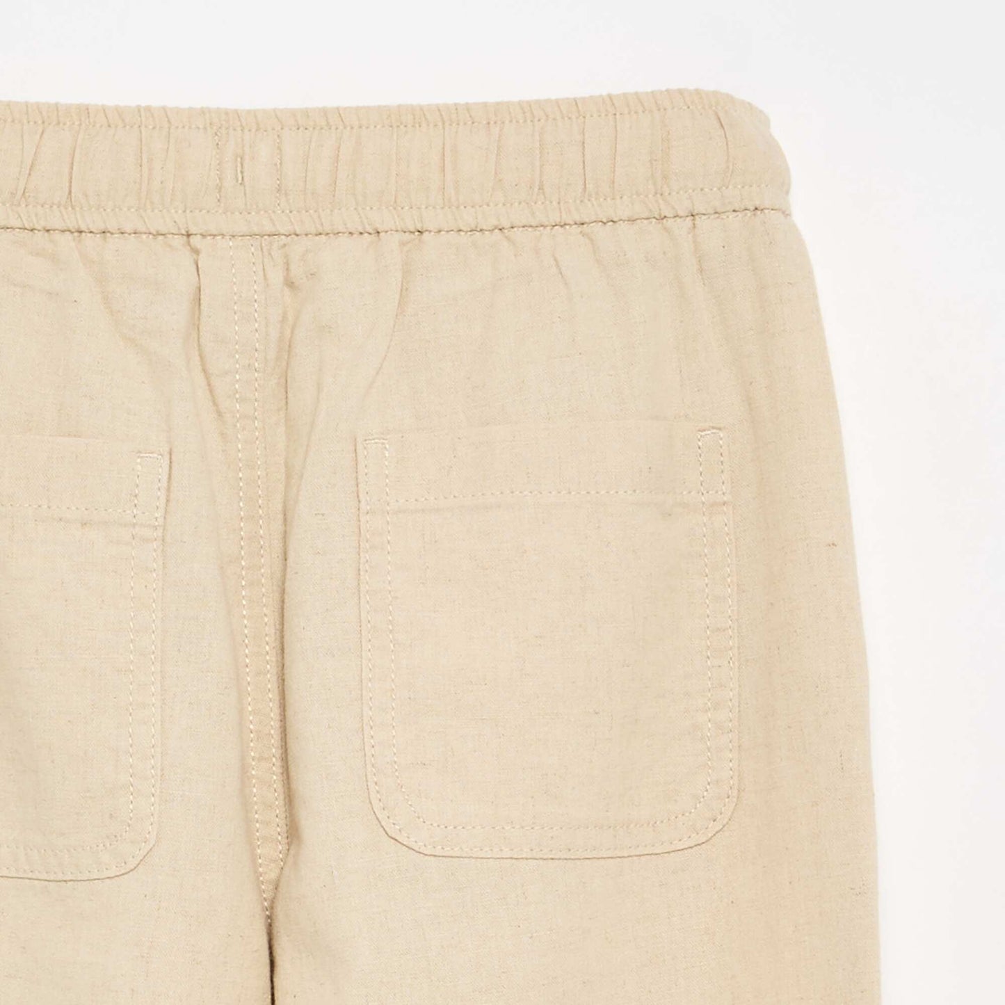Linen and cotton trousers BEIGE