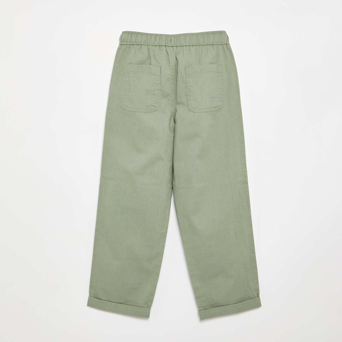Linen and cotton trousers GREEN