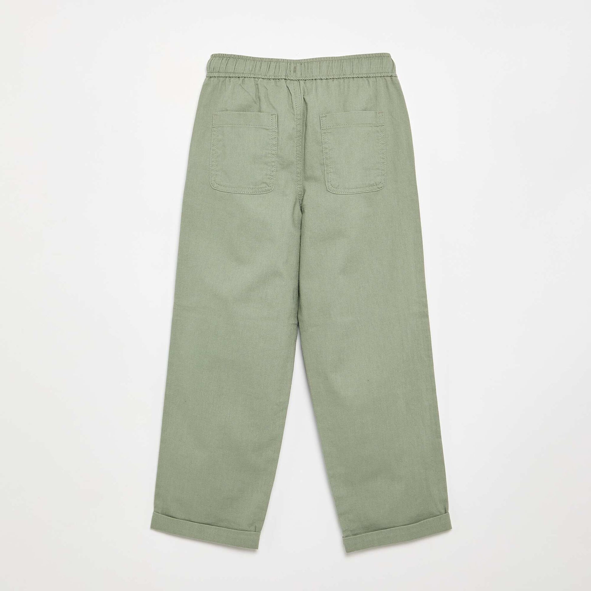 Linen and cotton trousers GREEN