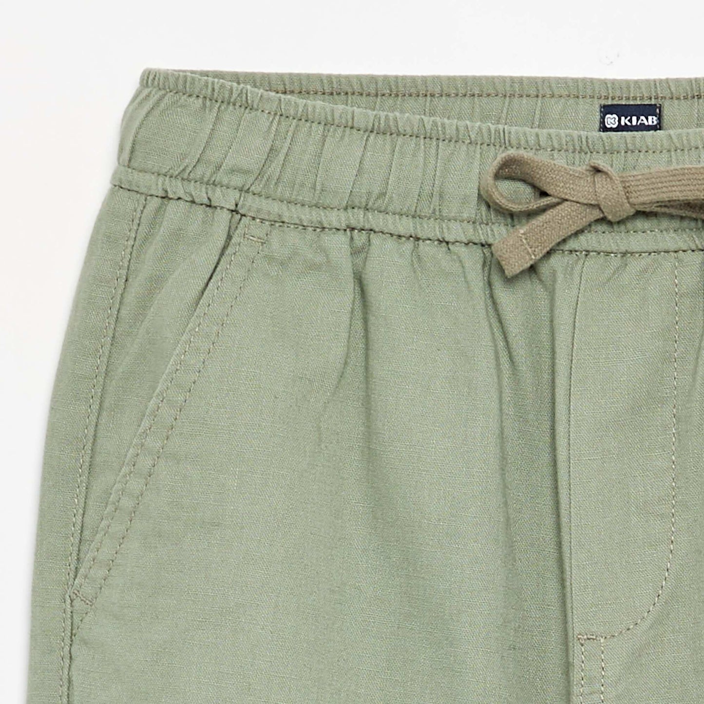 Linen and cotton trousers GREEN