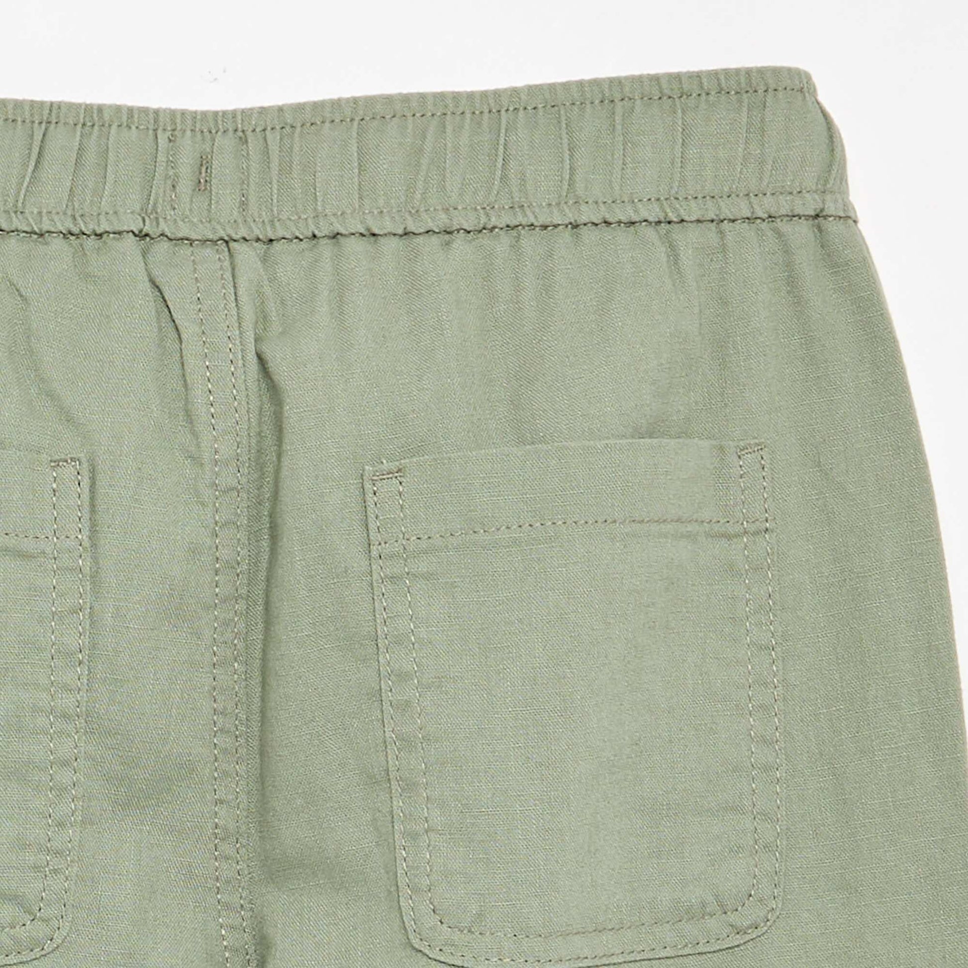 Linen and cotton trousers GREEN