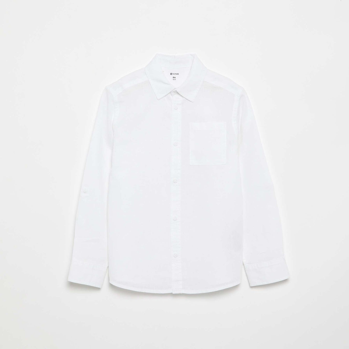 Long-sleeved shirt with chest pocket WHITE