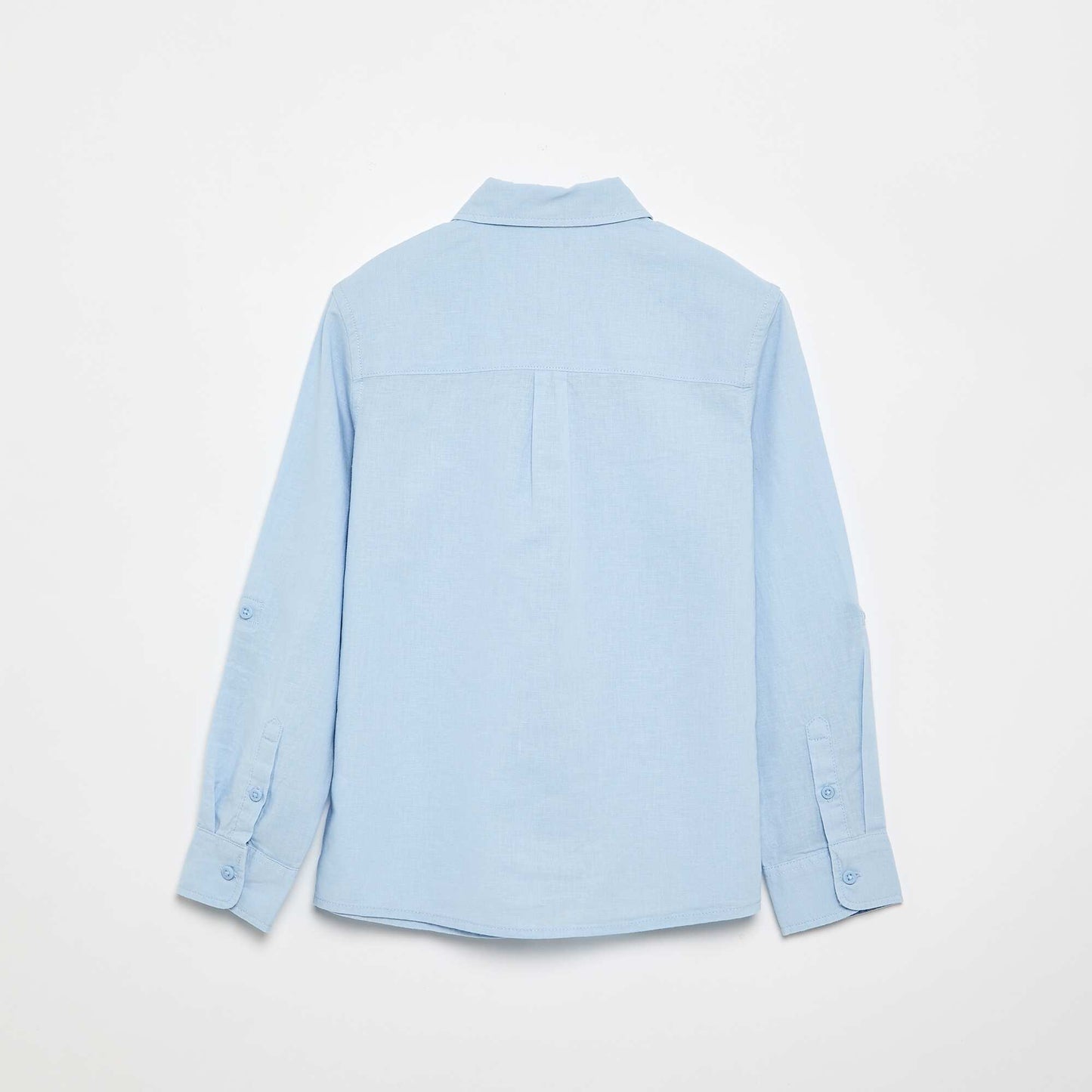 Long-sleeved shirt with chest pocket BLUE