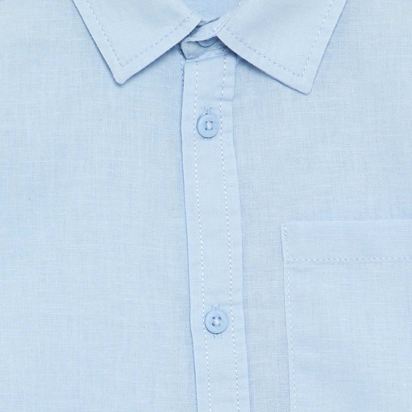Long-sleeved shirt with chest pocket BLUE