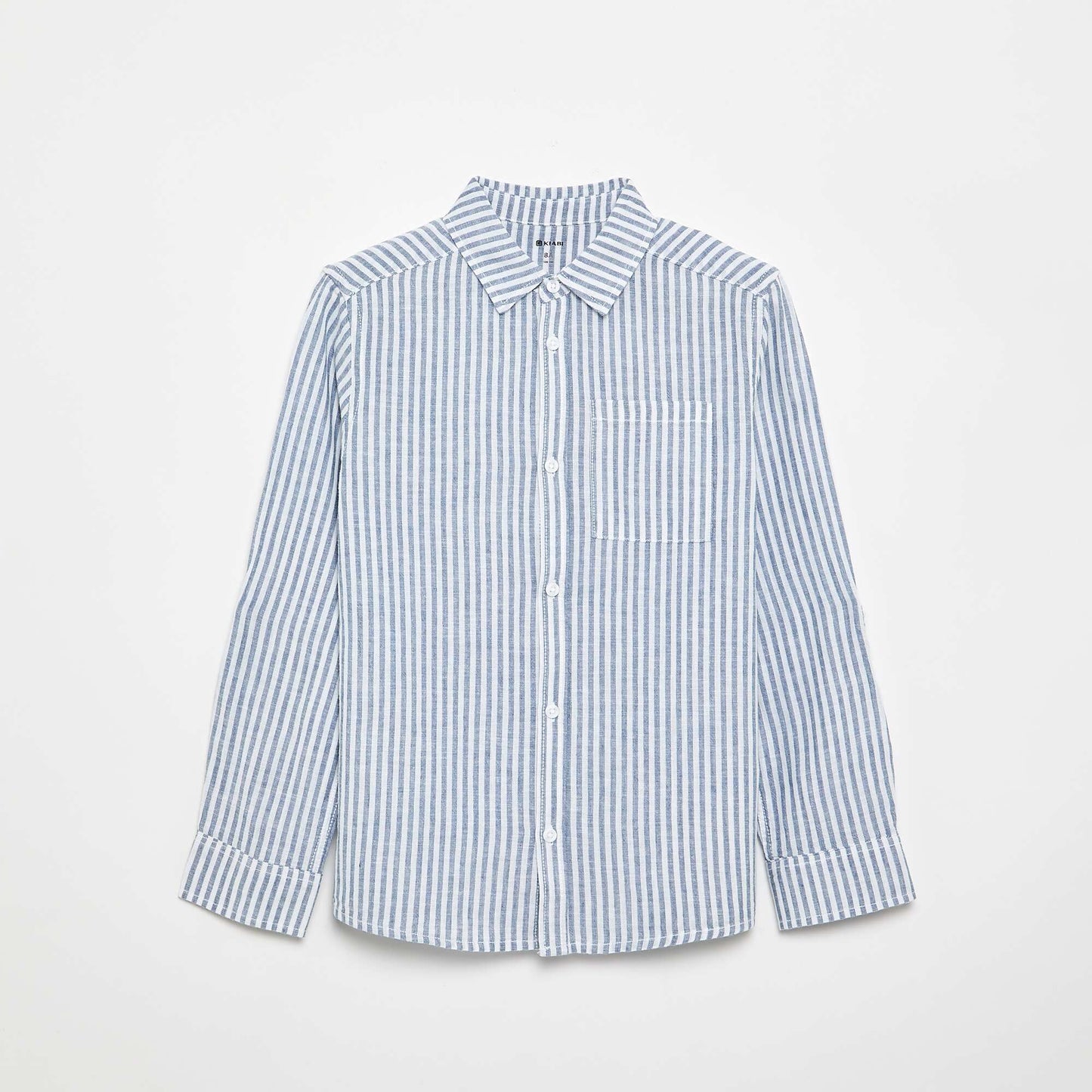 Long-sleeved shirt with chest pocket WHITE