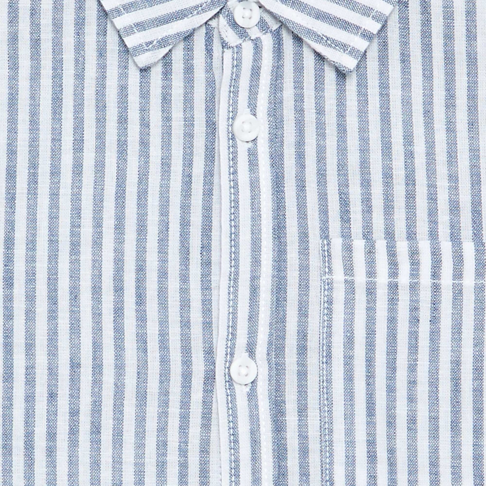 Long-sleeved shirt with chest pocket WHITE