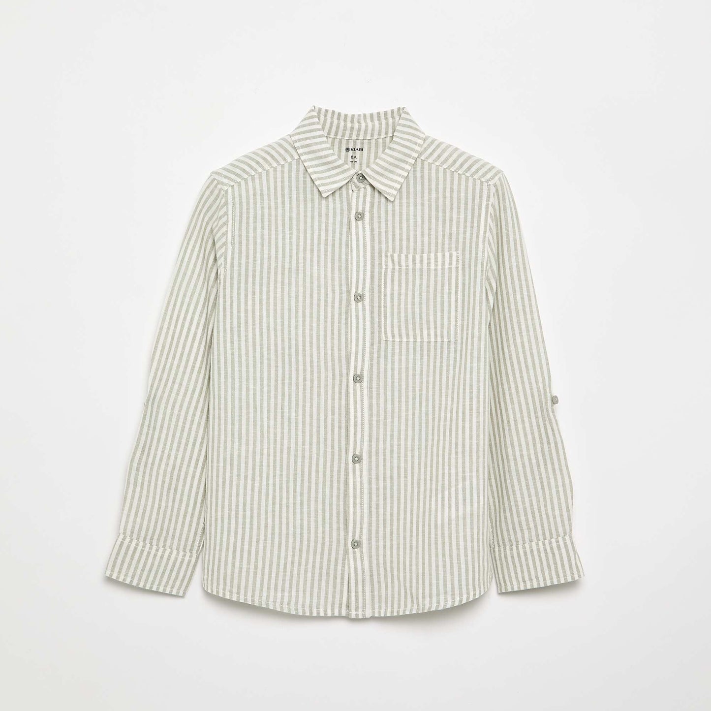 Long-sleeved shirt with chest pocket WHITE