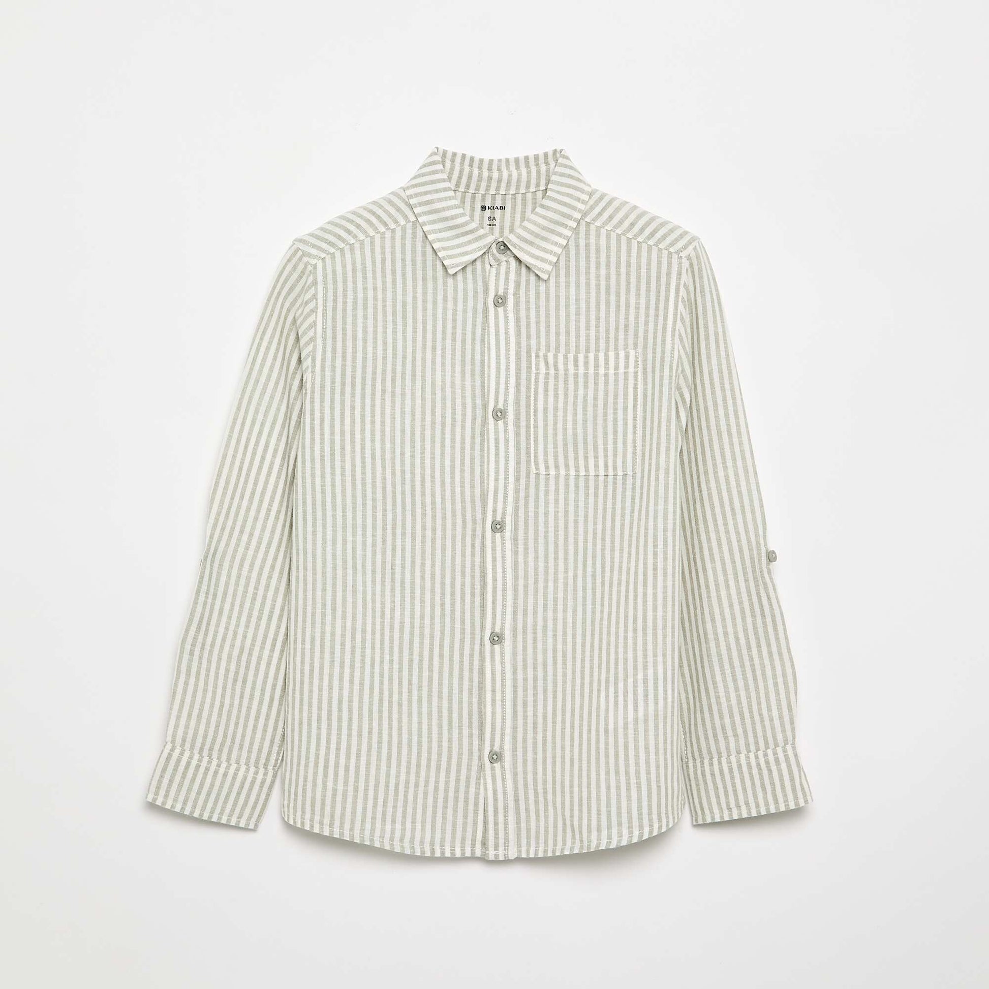 Long-sleeved shirt with chest pocket WHITE